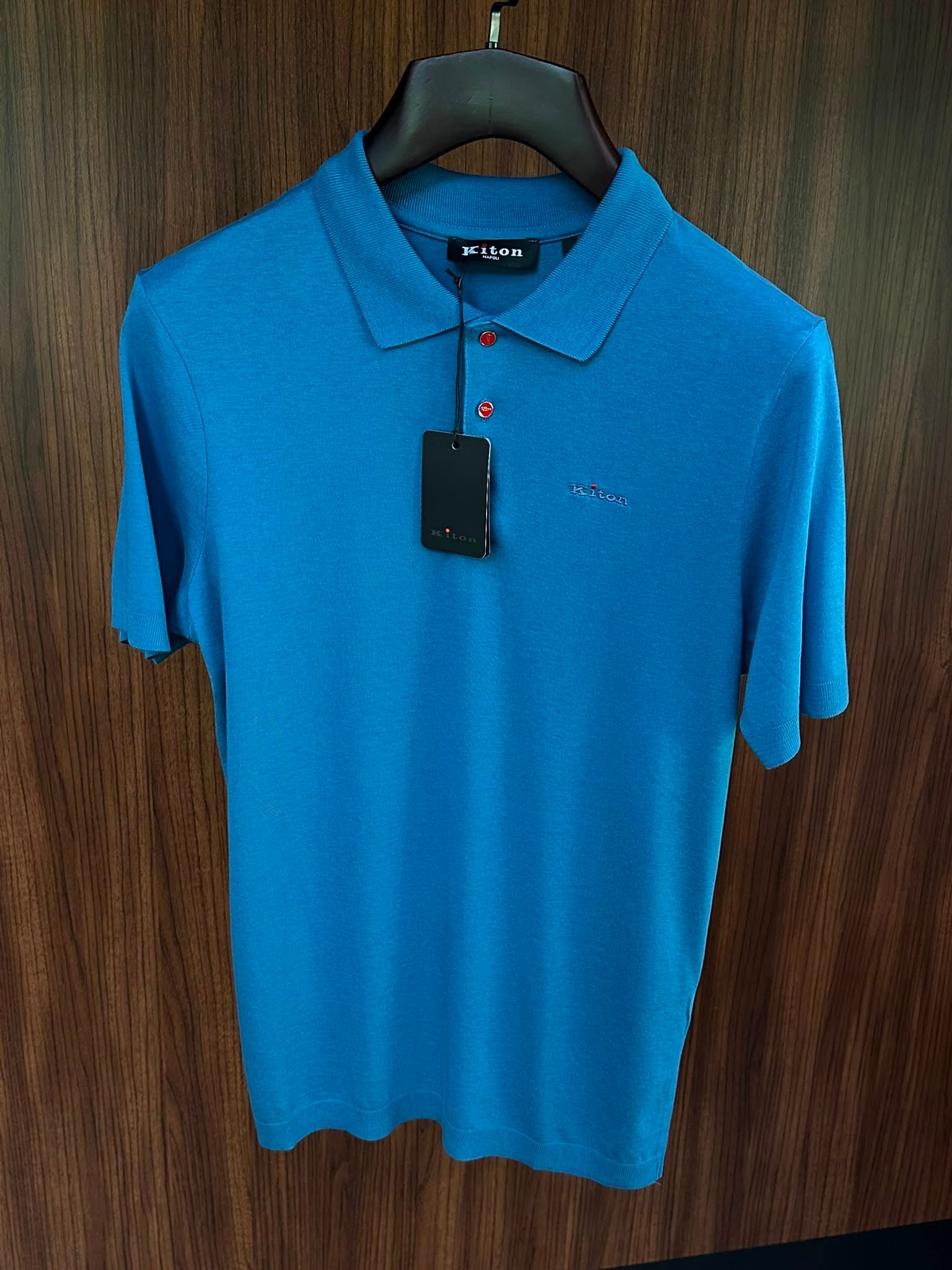 Nakış Logolu Kaşmir Kumaş Yakalı T-Shirt