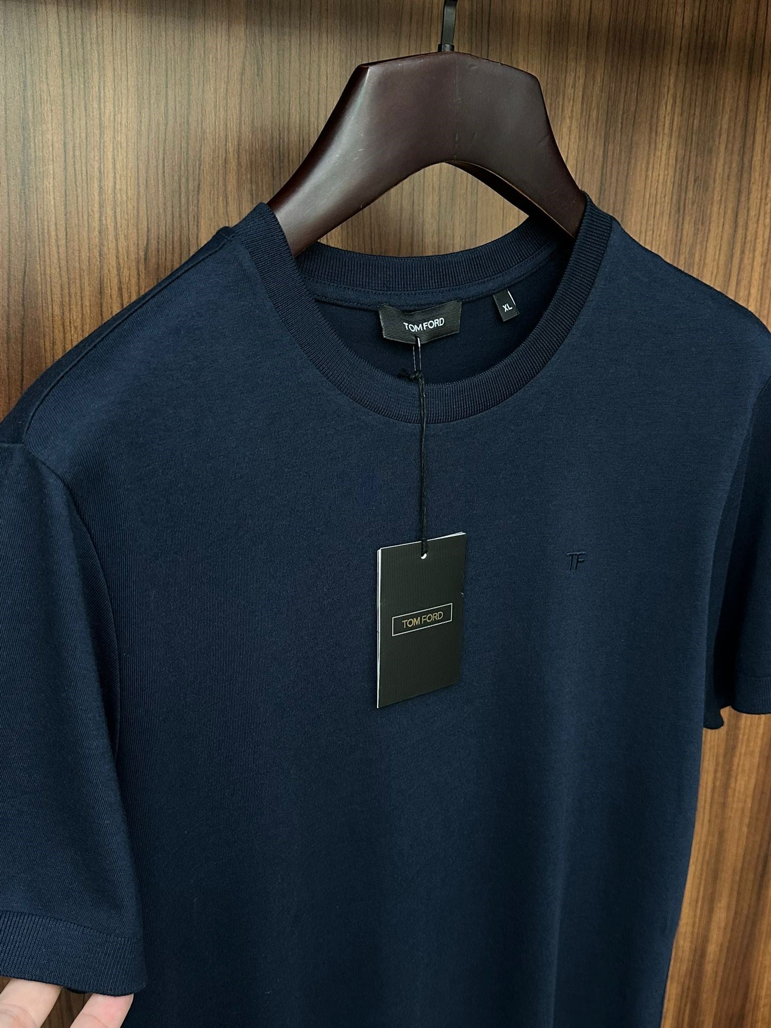 Nakış Logolu Kaşmir Kumaş T-Shirt