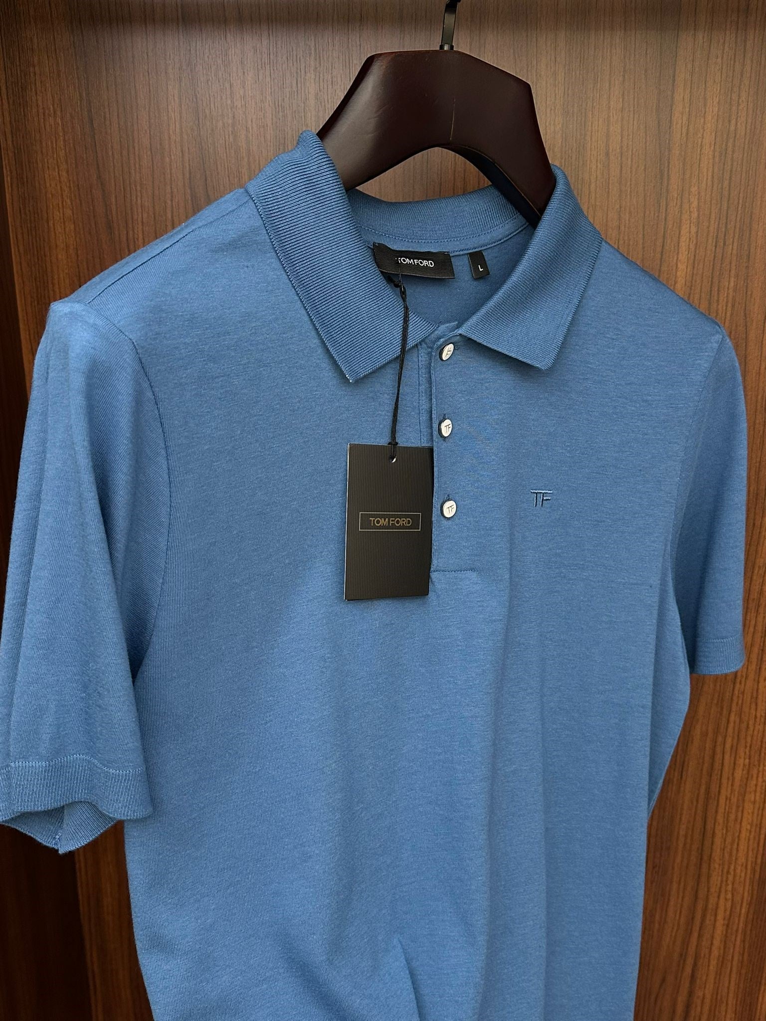 Nakış Logolu Kaşmir Kumaş Yakalı T-Shirt