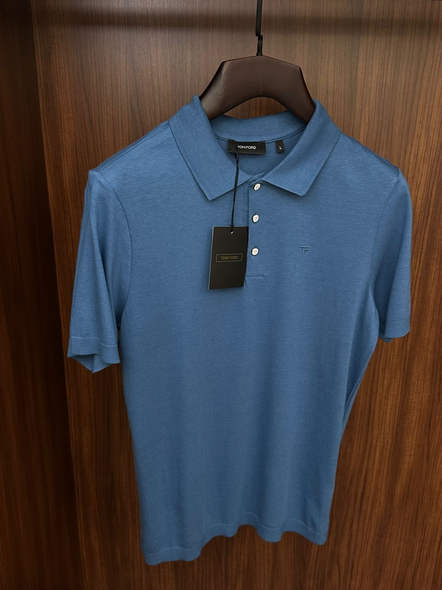 Nakış Logolu Kaşmir Kumaş Yakalı T-Shirt