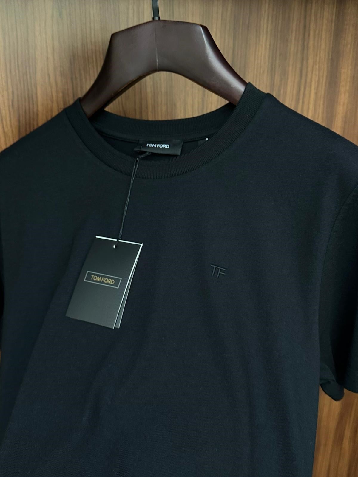 Nakış Logolu Kaşmir Kumaş T-Shirt