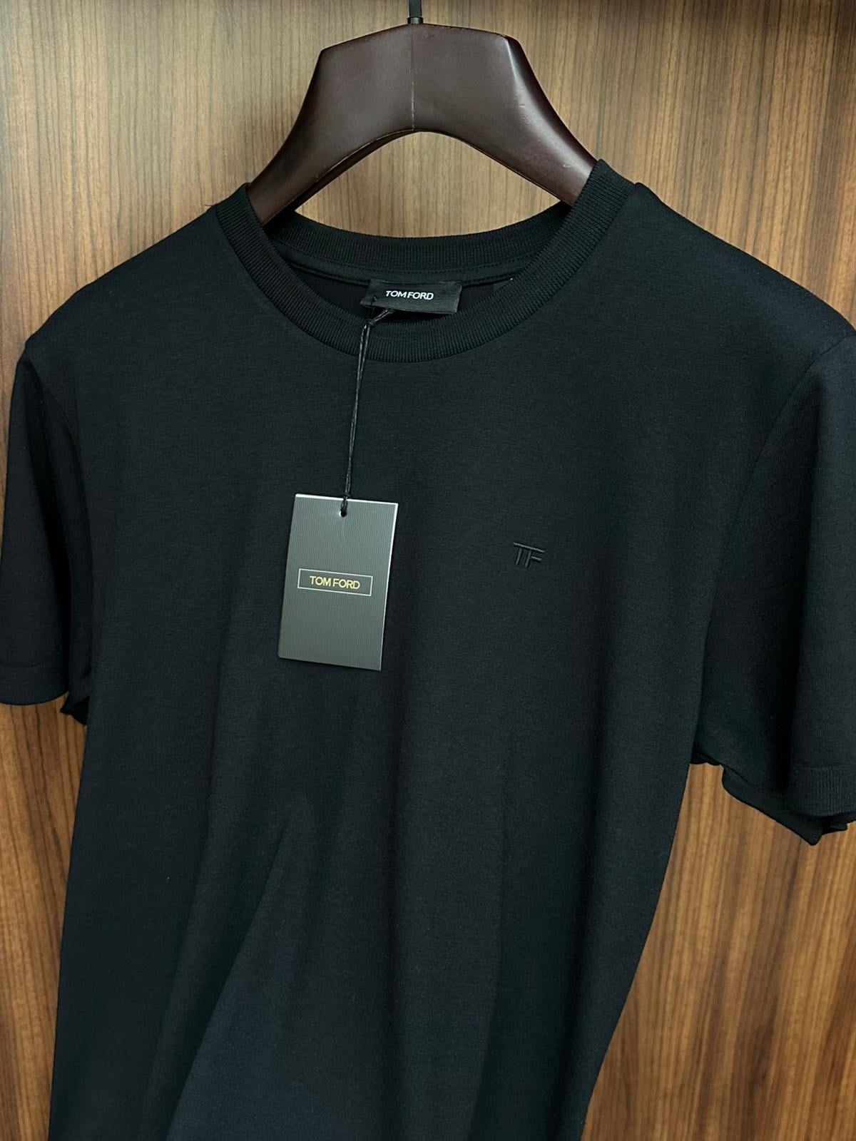 Nakış Logolu Kaşmir Kumaş T-Shirt