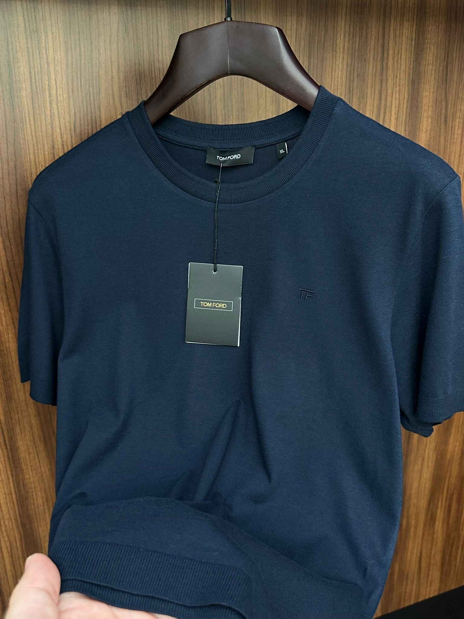Nakış Logolu Kaşmir Kumaş T-Shirt