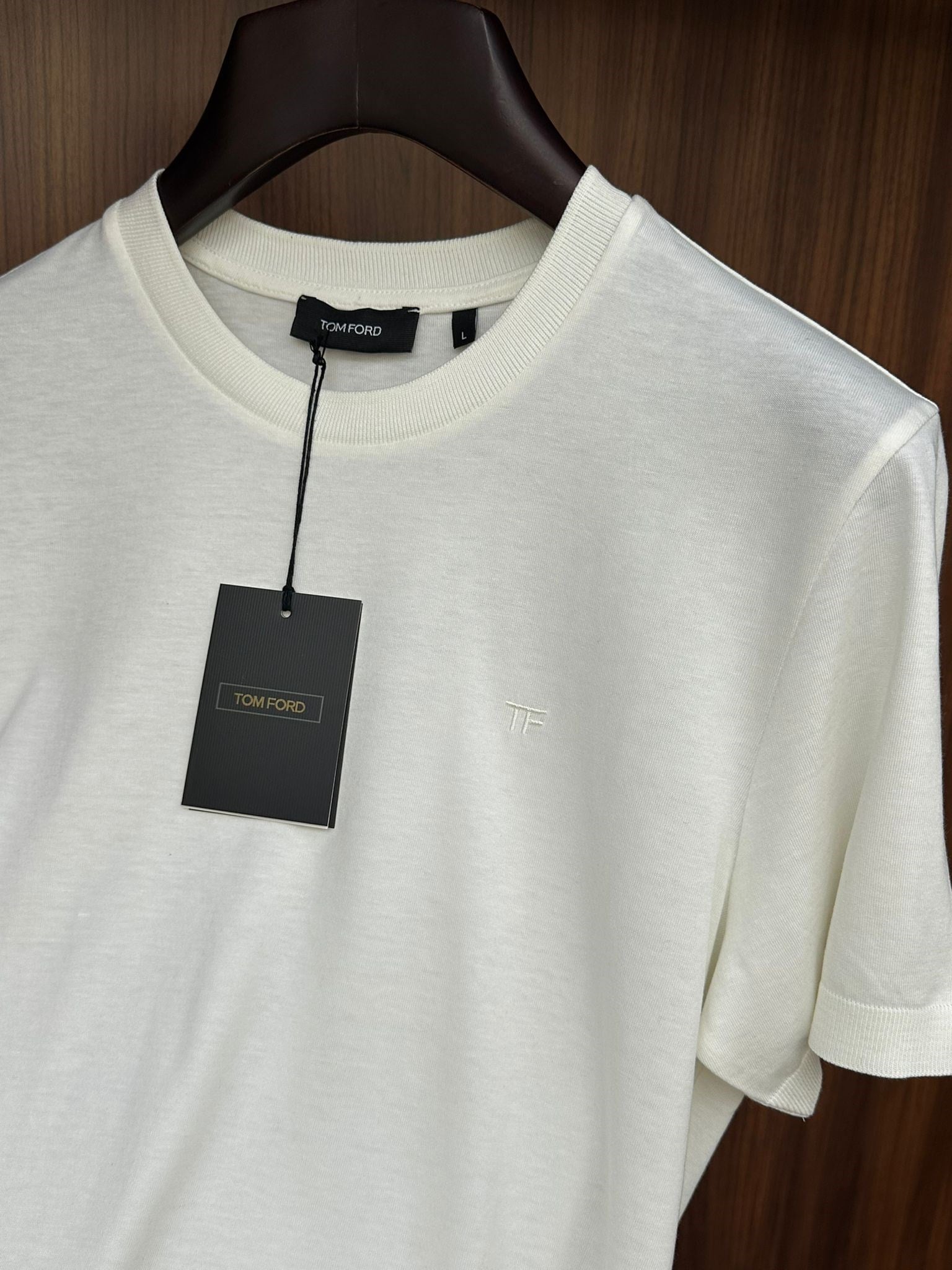 Nakış Logolu Kaşmir Kumaş T-Shirt