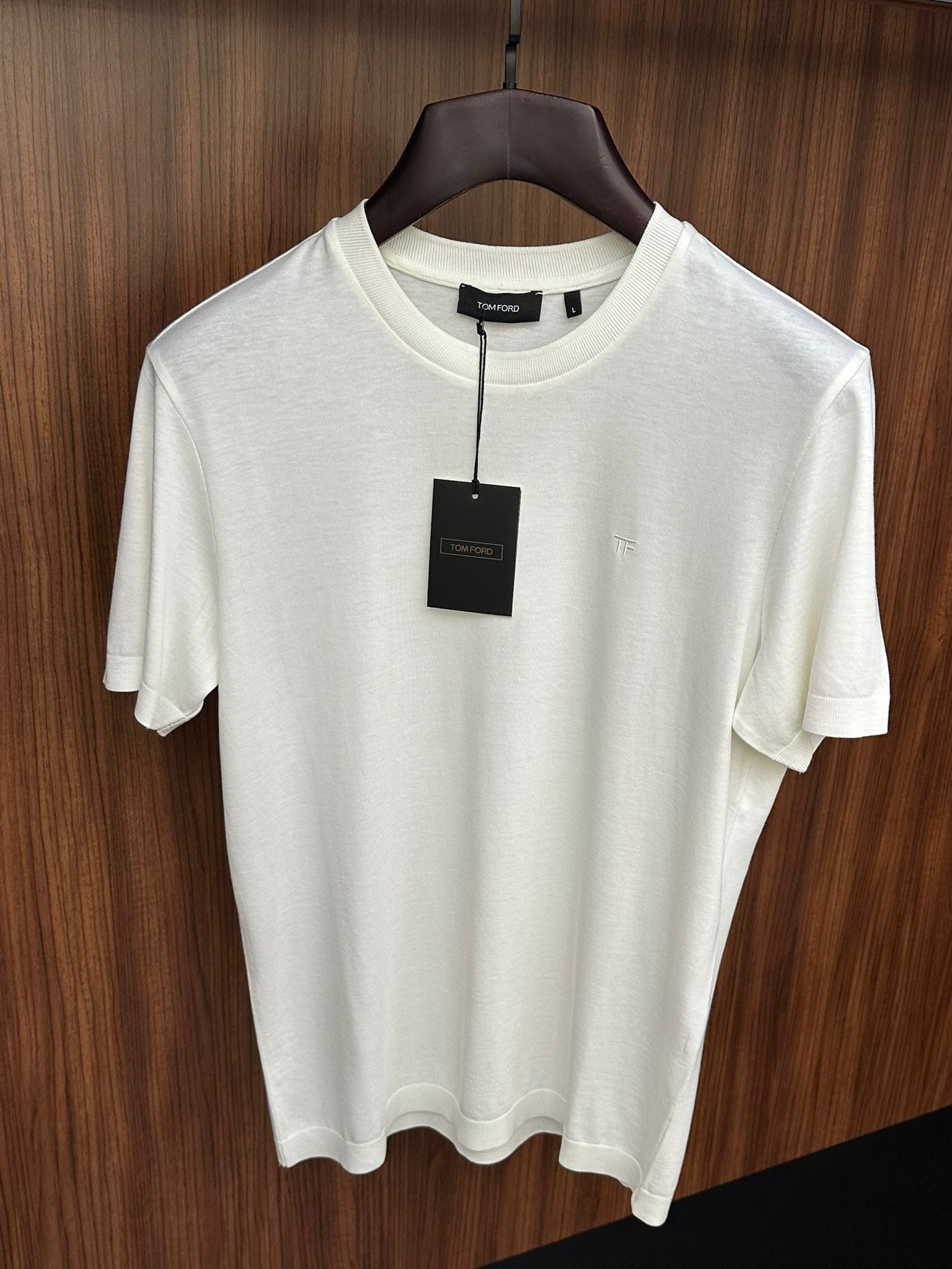 Nakış Logolu Kaşmir Kumaş T-Shirt