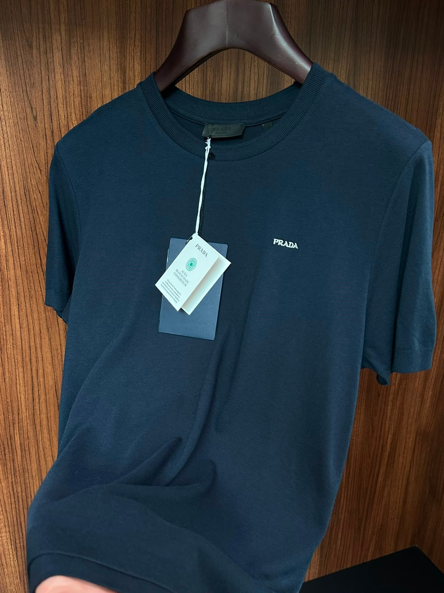 Nakış Logolu Kaşmir Kumaş T-Shirt