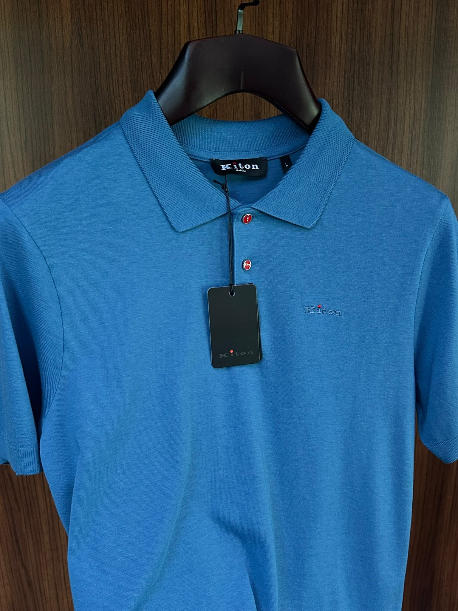 Nakış Logolu Kaşmir Kumaş Yakalı T-Shirt