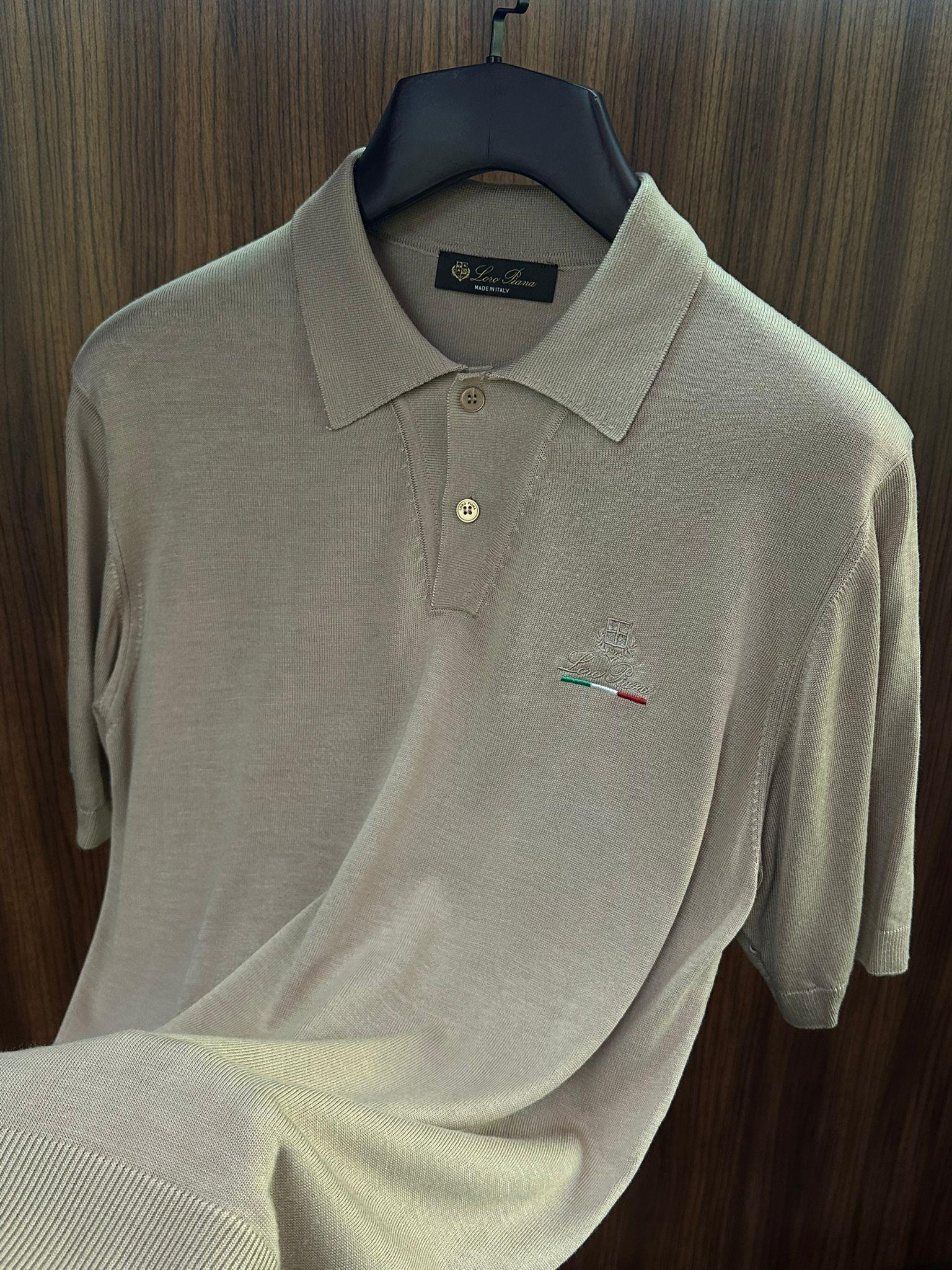 Nakış Logolu Yakalı Triko T-Shirt