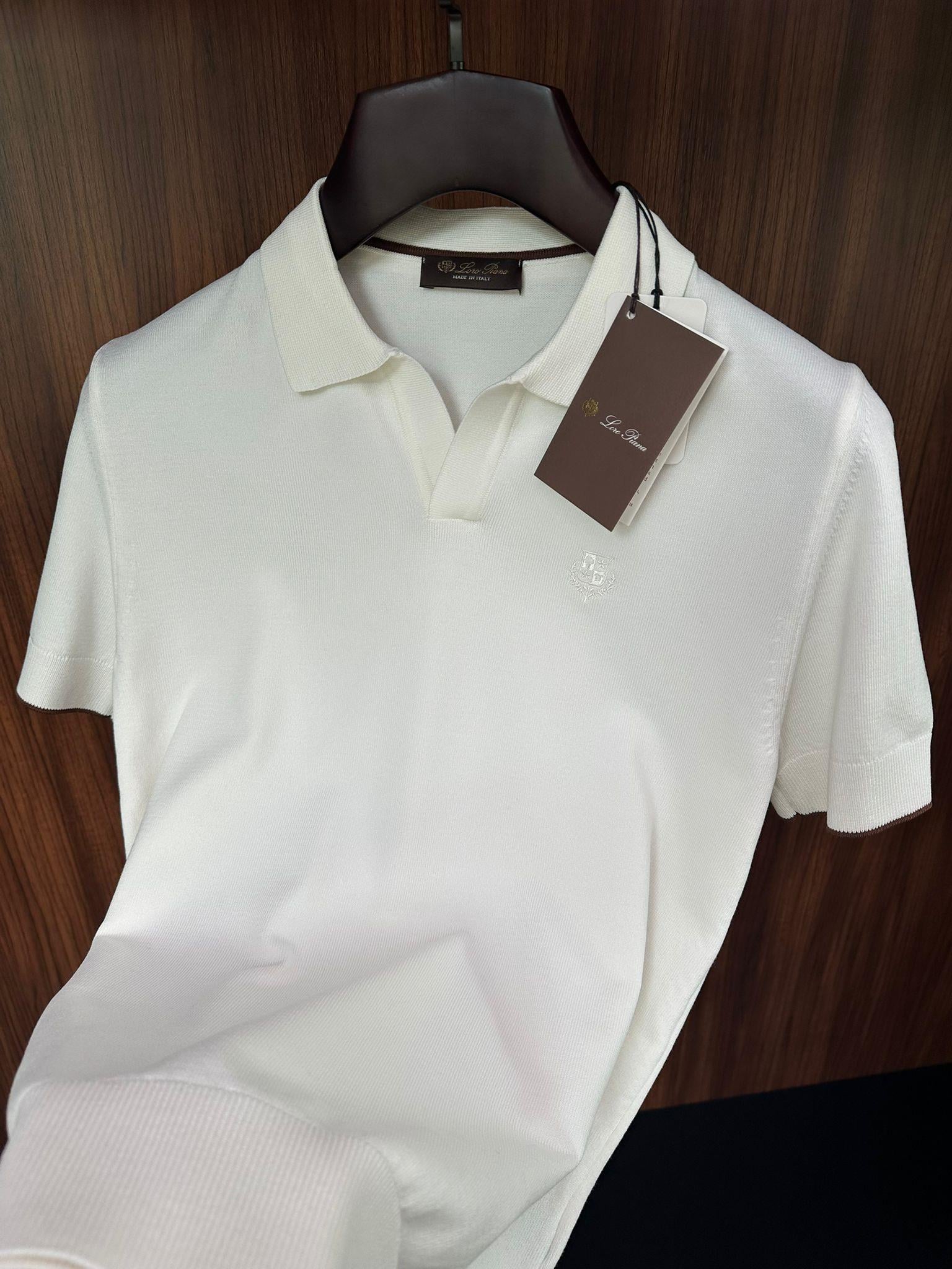 Nakış Logolu Yakalı Triko T-Shirt