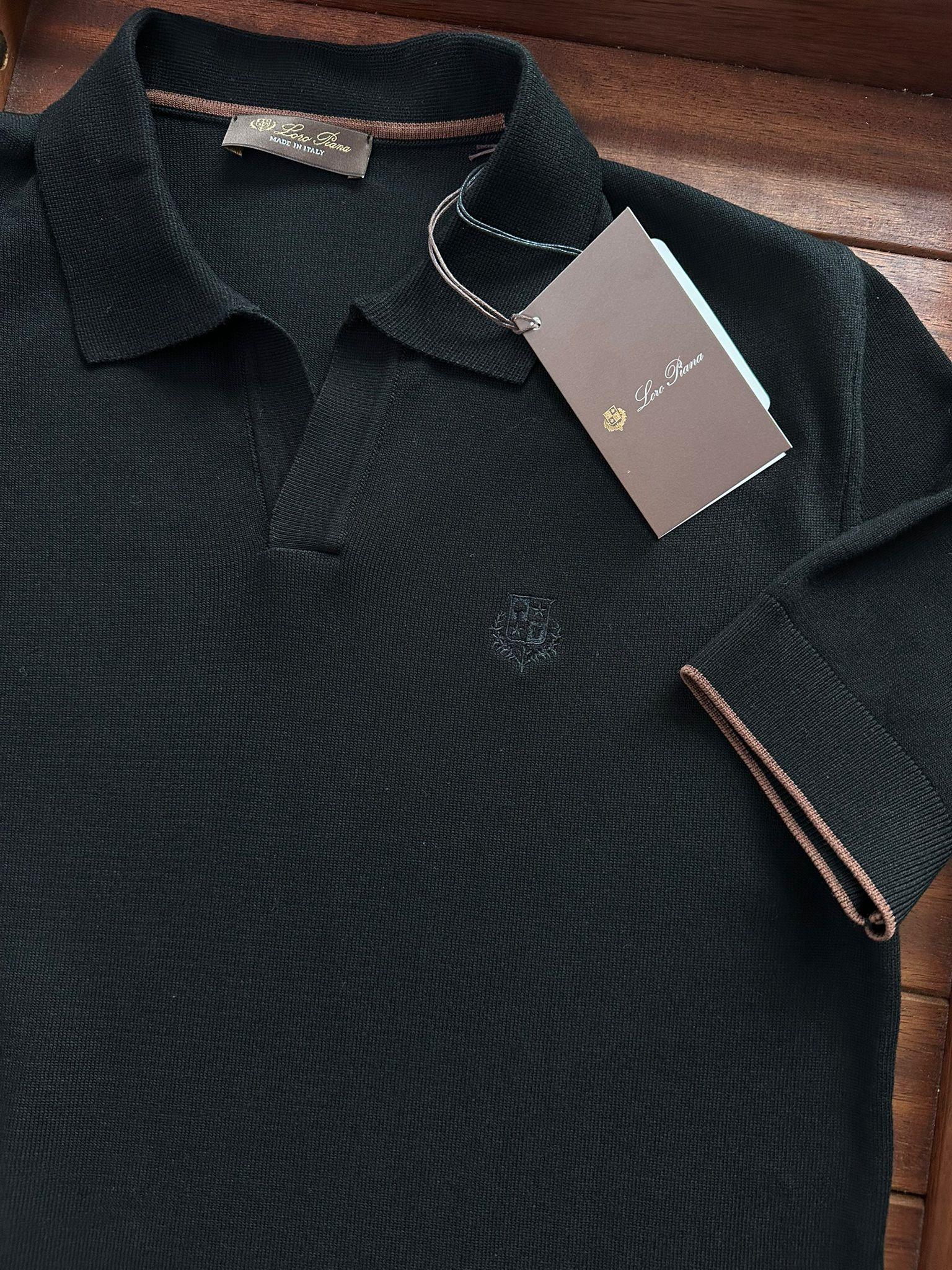 Nakış Logolu Yakalı Triko T-Shirt