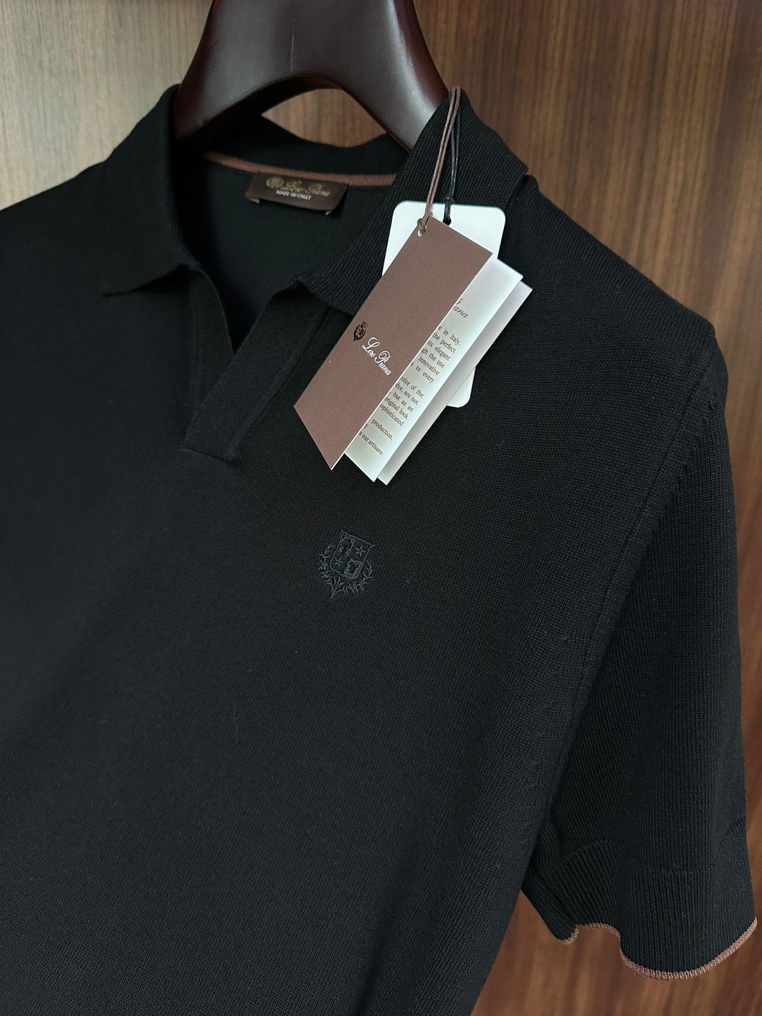 Nakış Logolu Yakalı Triko T-Shirt