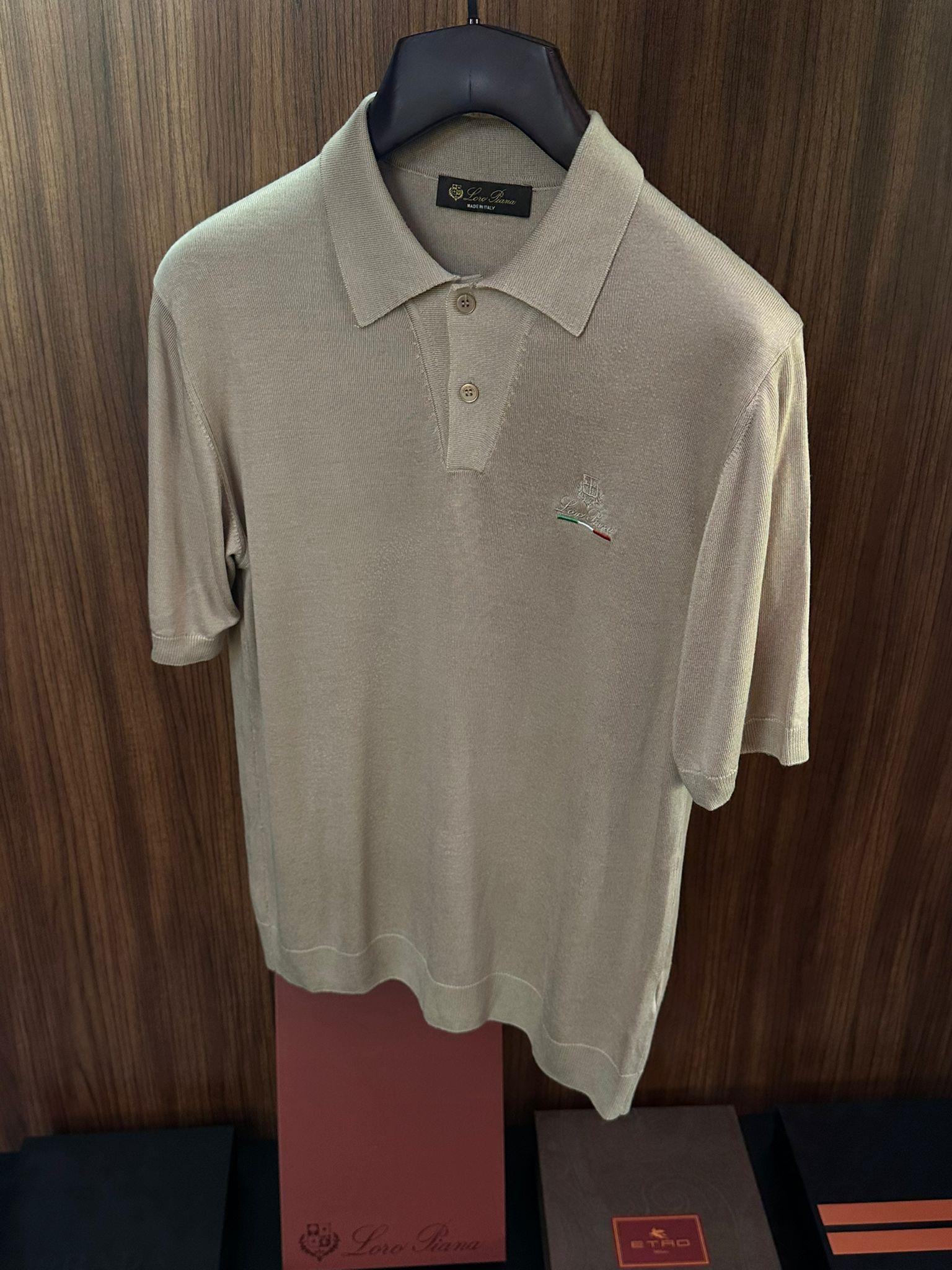 Nakış Logolu Yakalı Triko T-Shirt