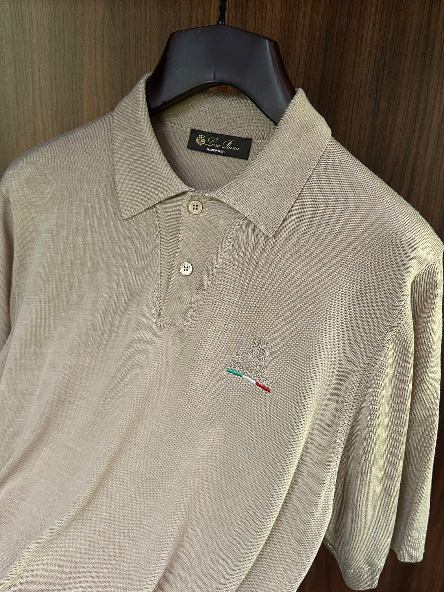 Nakış Logolu Yakalı Triko T-Shirt