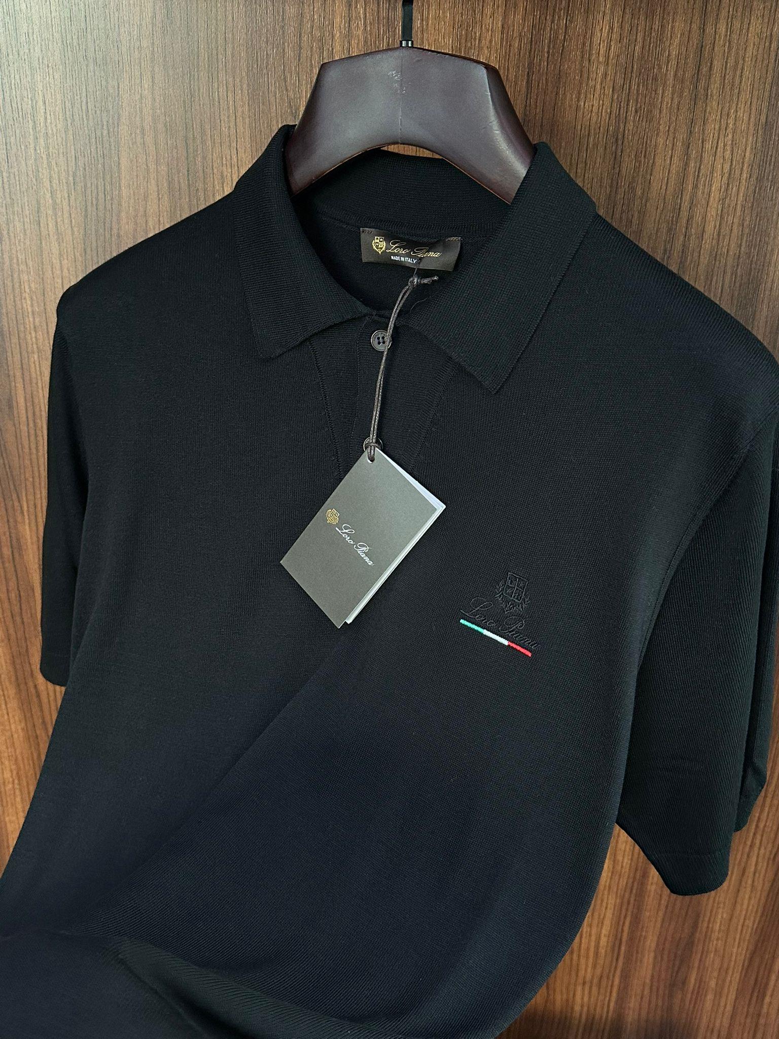 Nakış Logolu Yakalı Triko T-Shirt