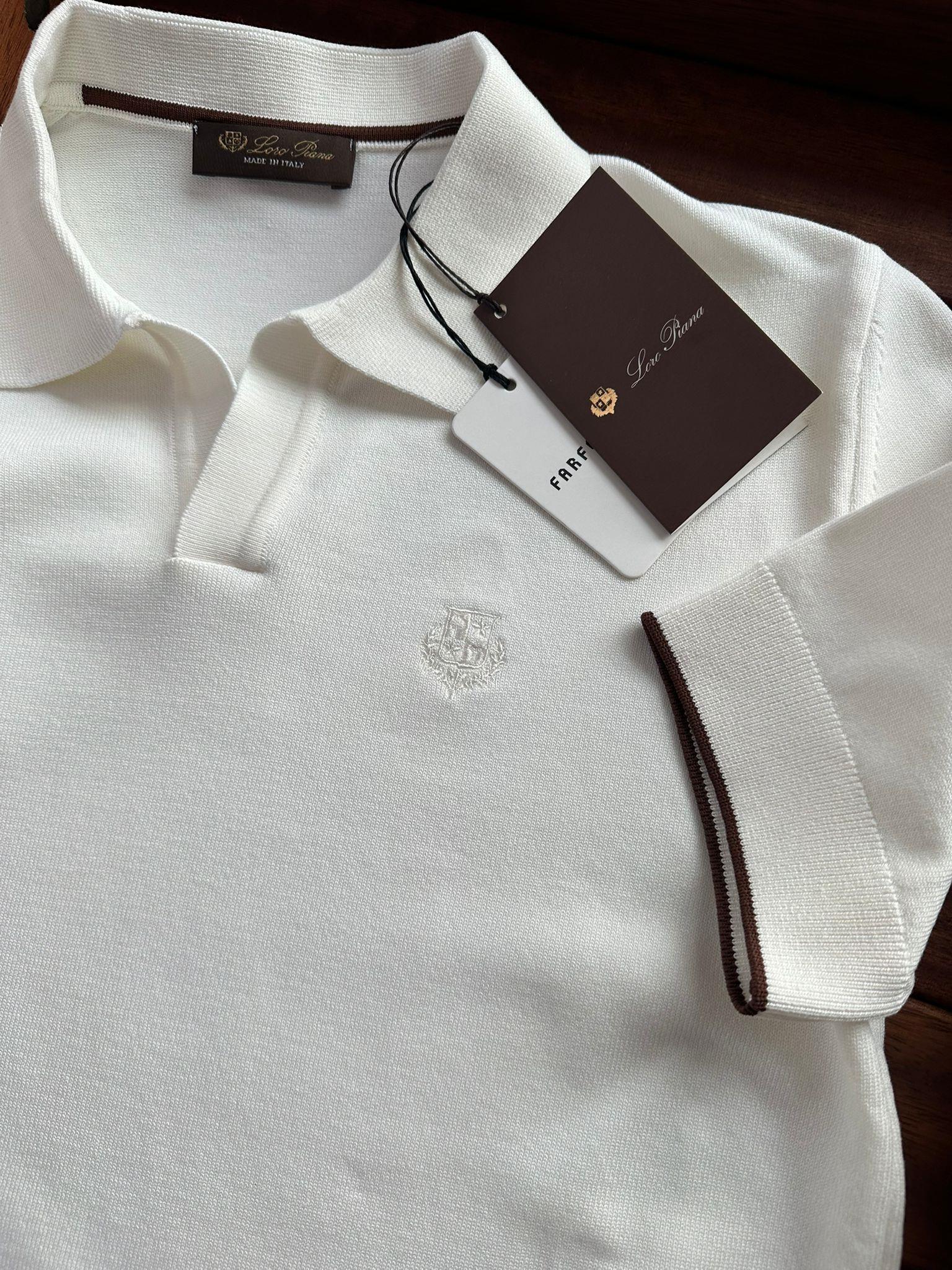 Nakış Logolu Yakalı Triko T-Shirt