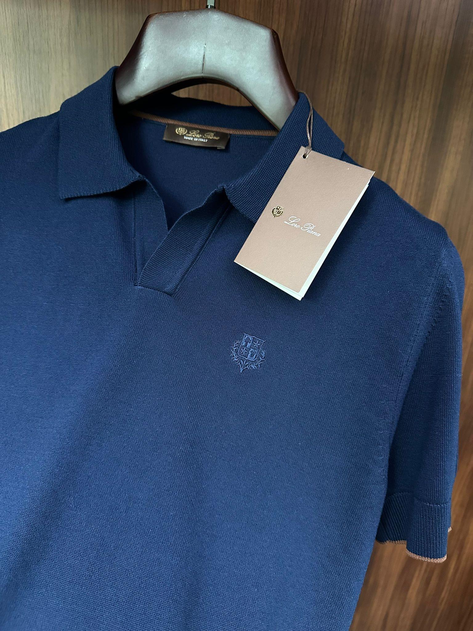 Nakış Logolu Yakalı Triko T-Shirt
