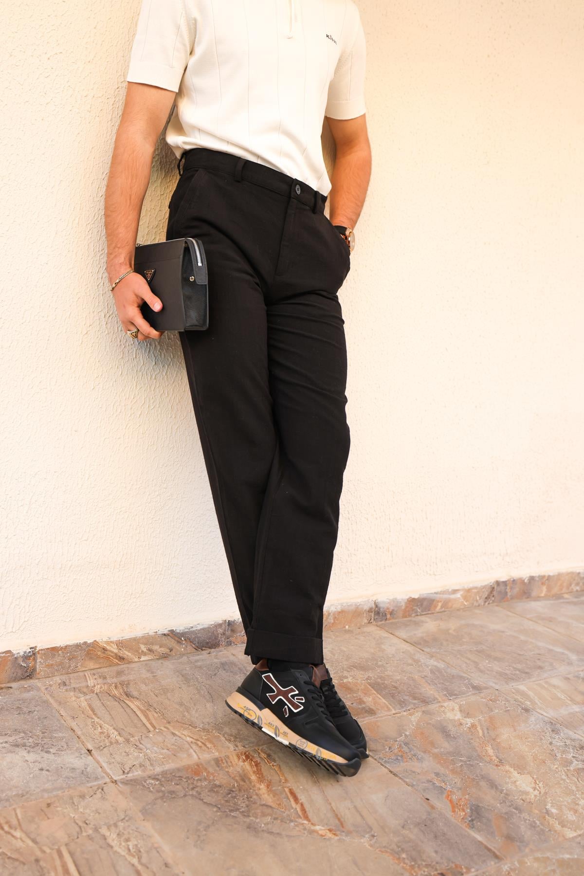 Nakış Logolu Yakalı Triko T-Shirt