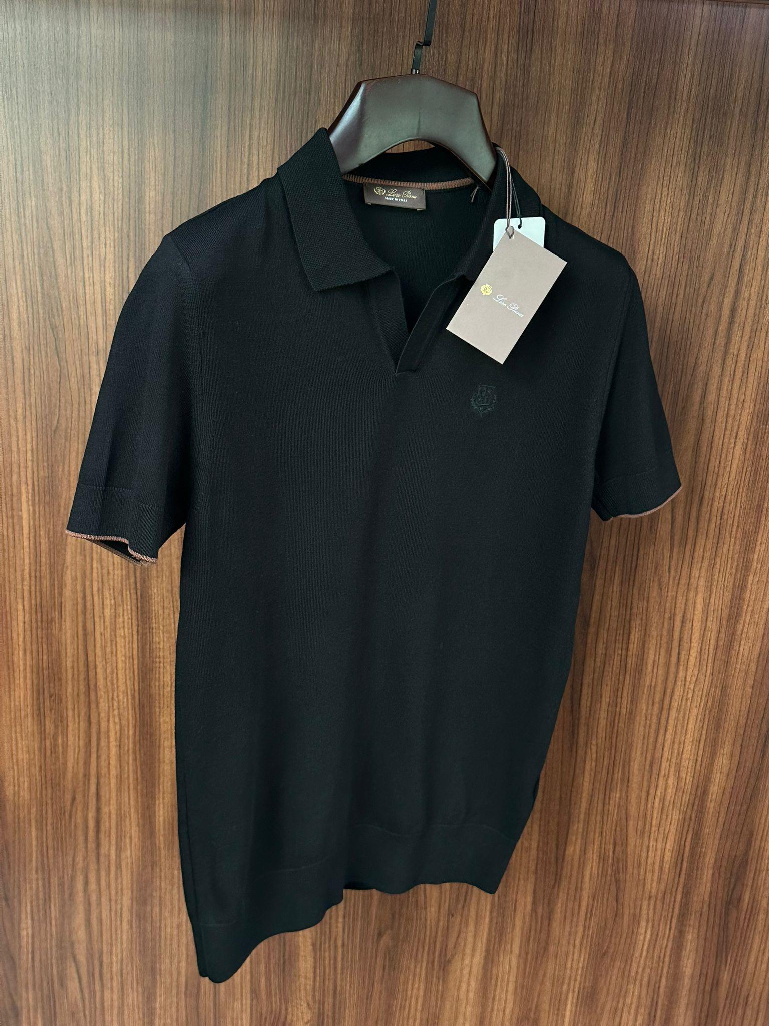 Nakış Logolu Yakalı Triko T-Shirt