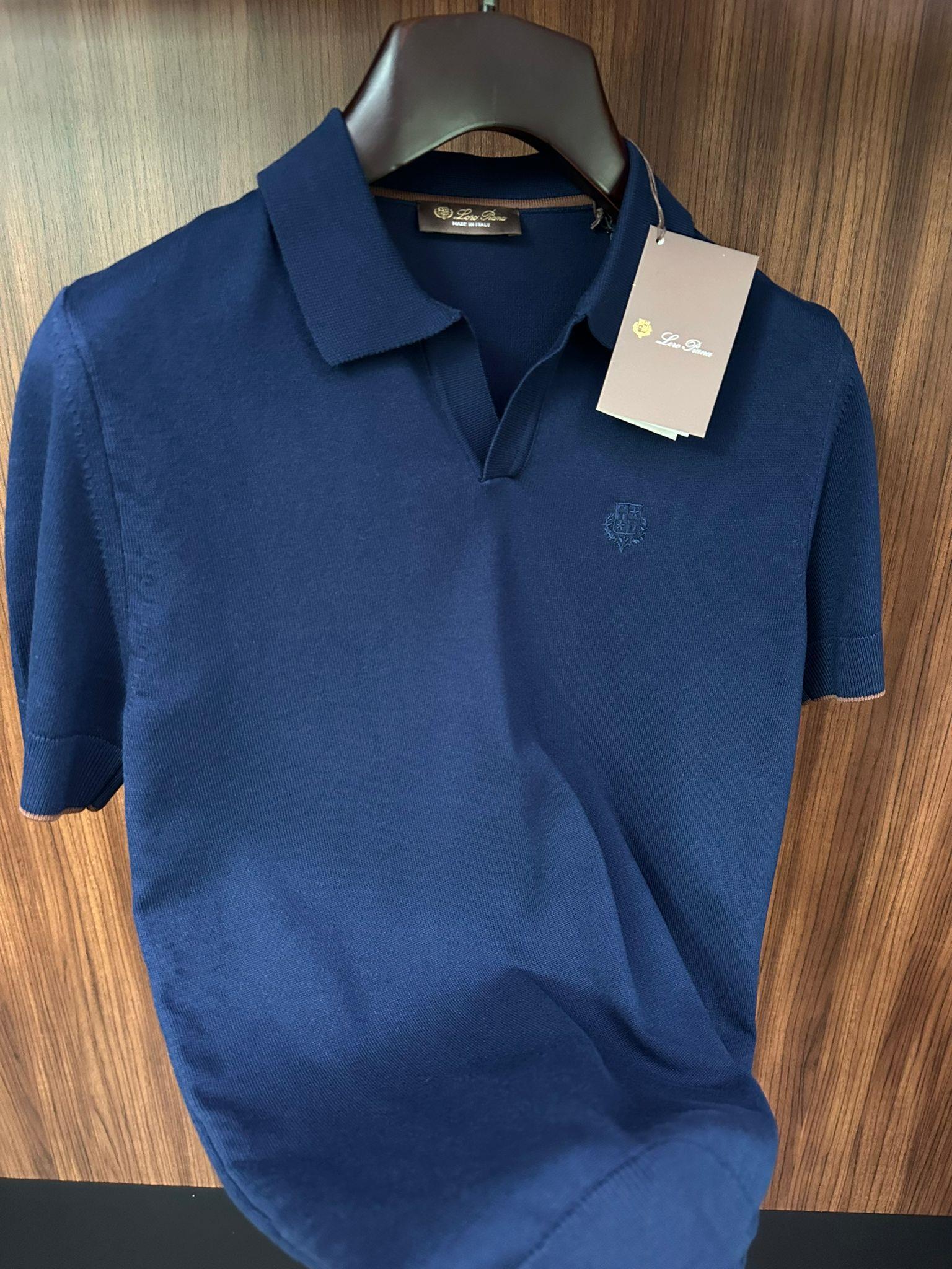 Nakış Logolu Yakalı Triko T-Shirt