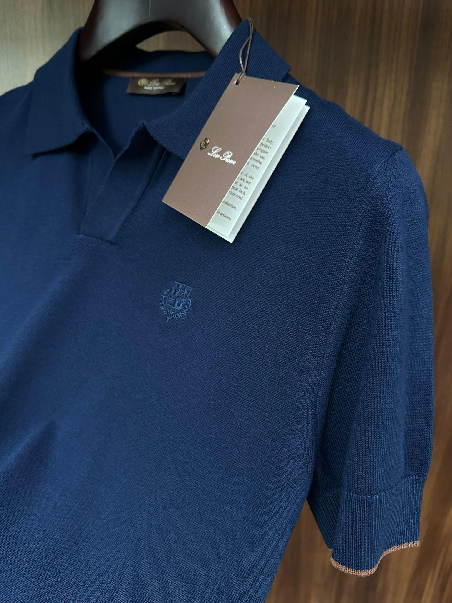Nakış Logolu Yakalı Triko T-Shirt