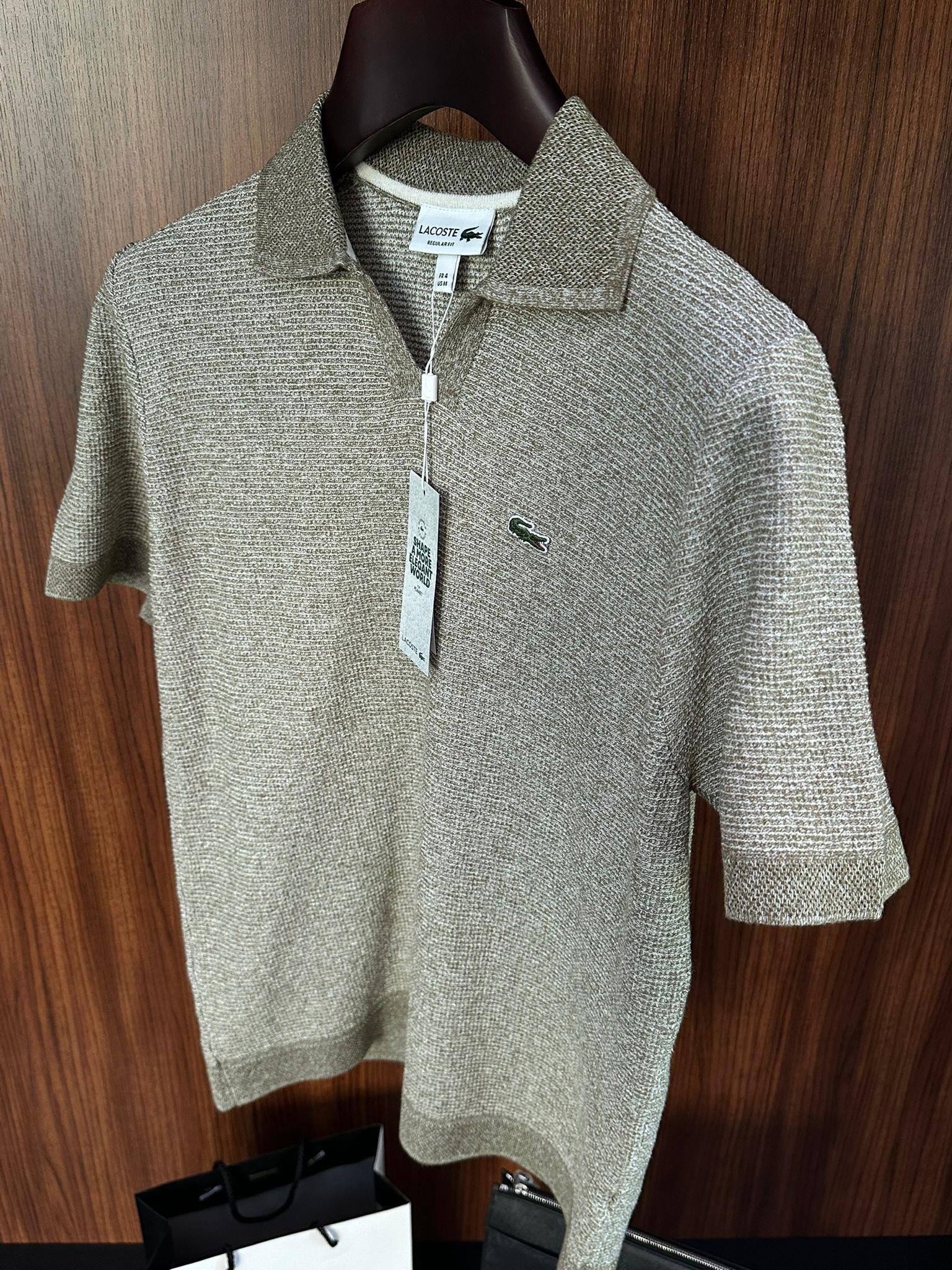 Nakış Marka Logolu Tonaton Yakalı Örme Triko T-Shirt
