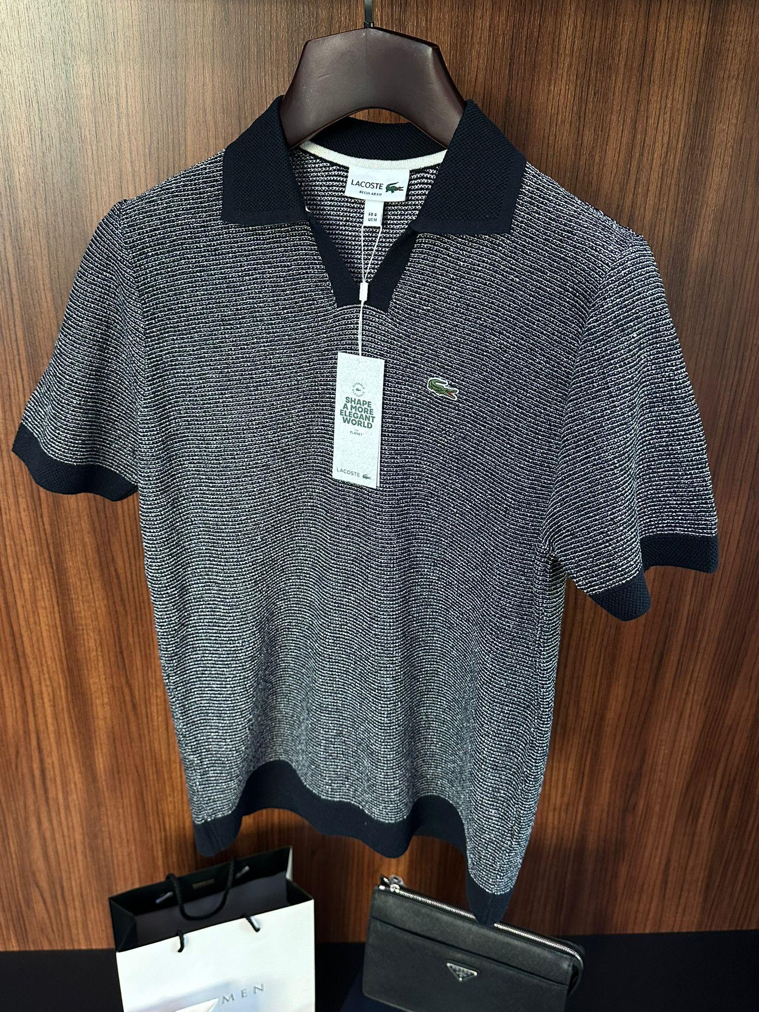 Nakış Marka Logolu Tonaton Yakalı Örme Triko T-Shirt
