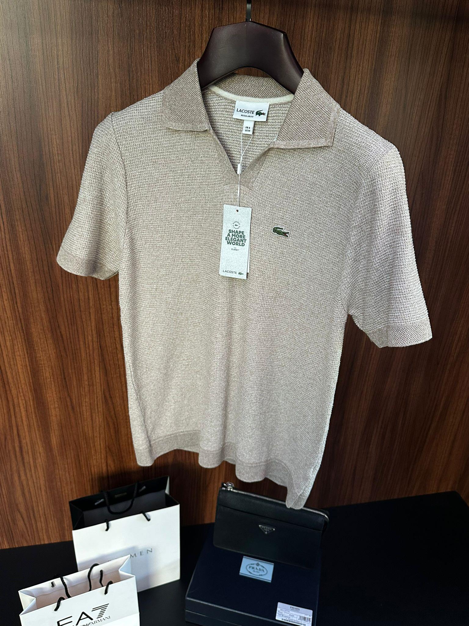 Nakış Marka Logolu Tonaton Yakalı Örme Triko T-Shirt