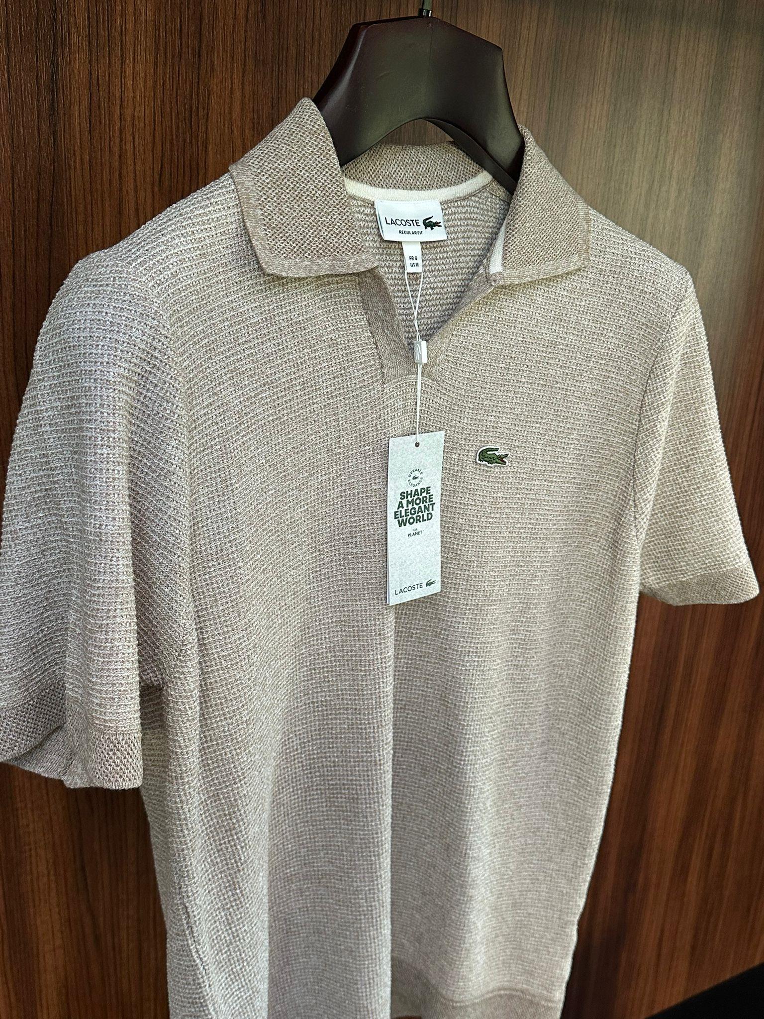 Nakış Marka Logolu Tonaton Yakalı Örme Triko T-Shirt