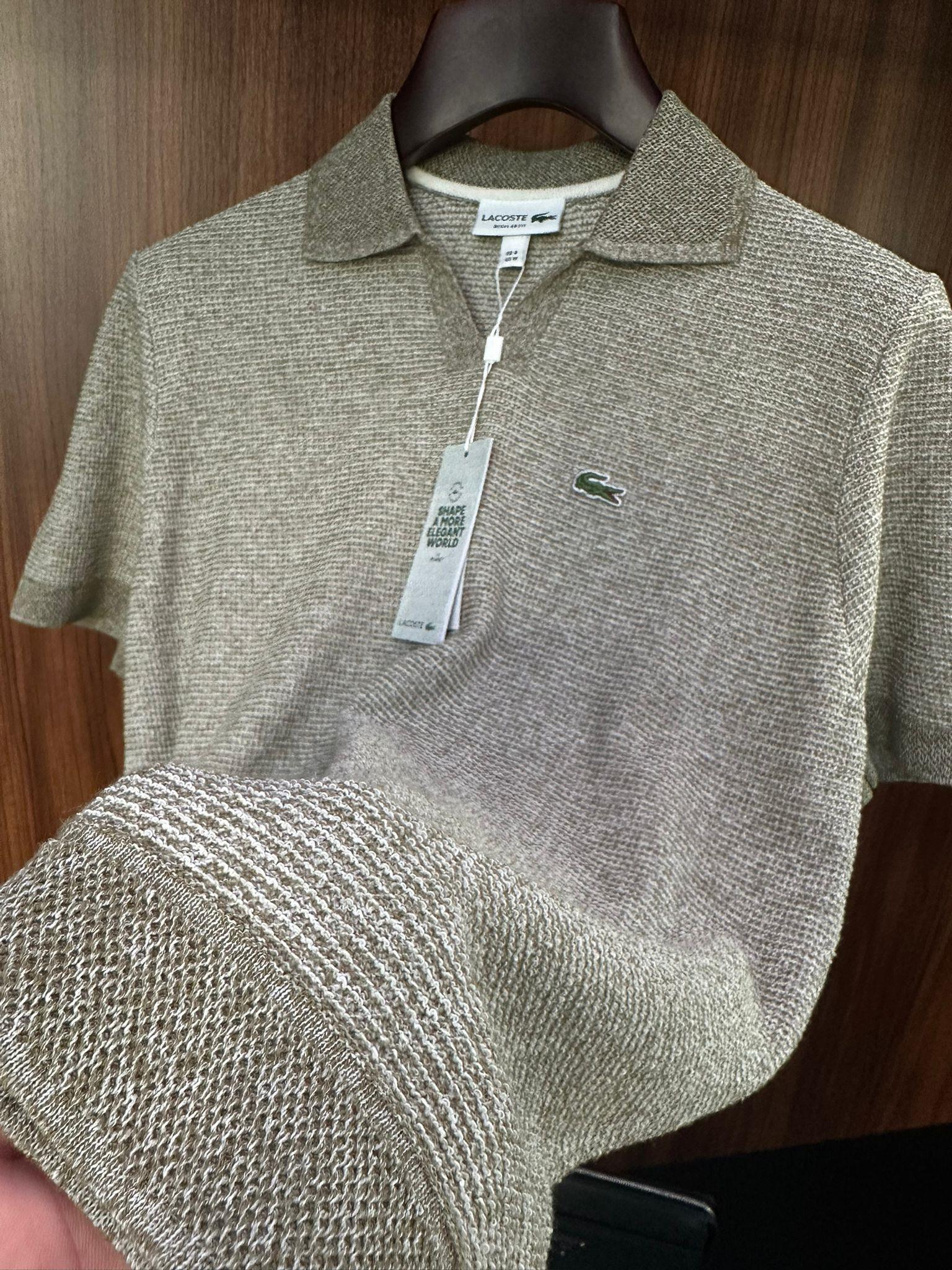 Nakış Marka Logolu Tonaton Yakalı Örme Triko T-Shirt