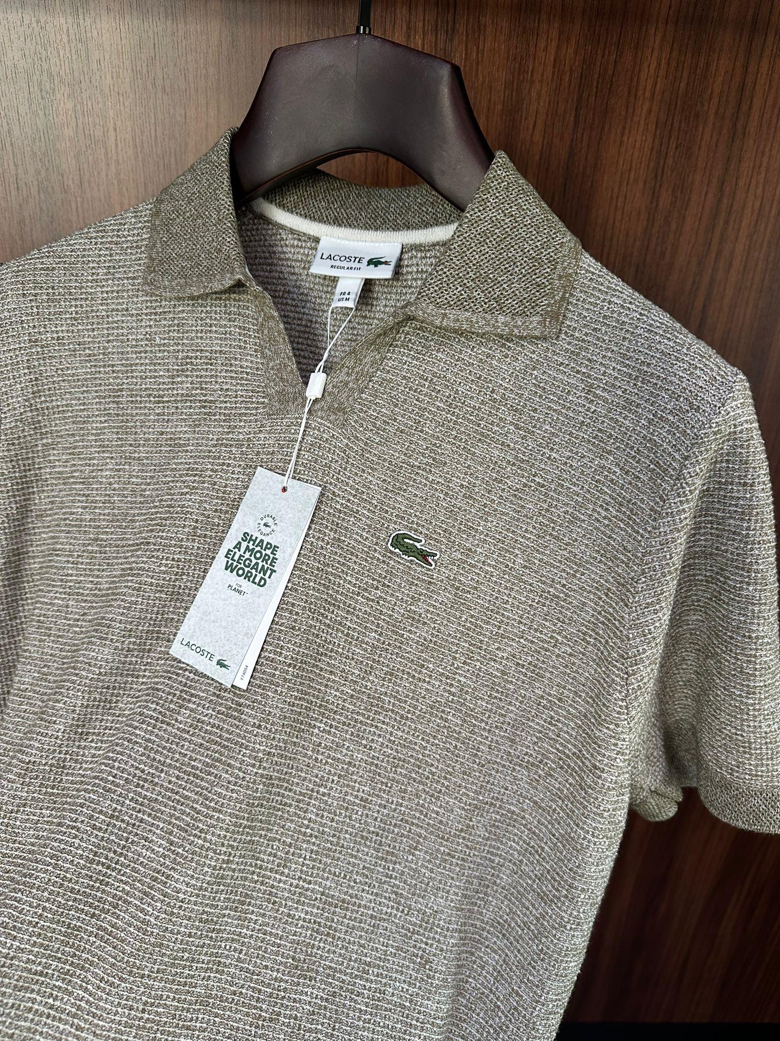 Nakış Marka Logolu Tonaton Yakalı Örme Triko T-Shirt