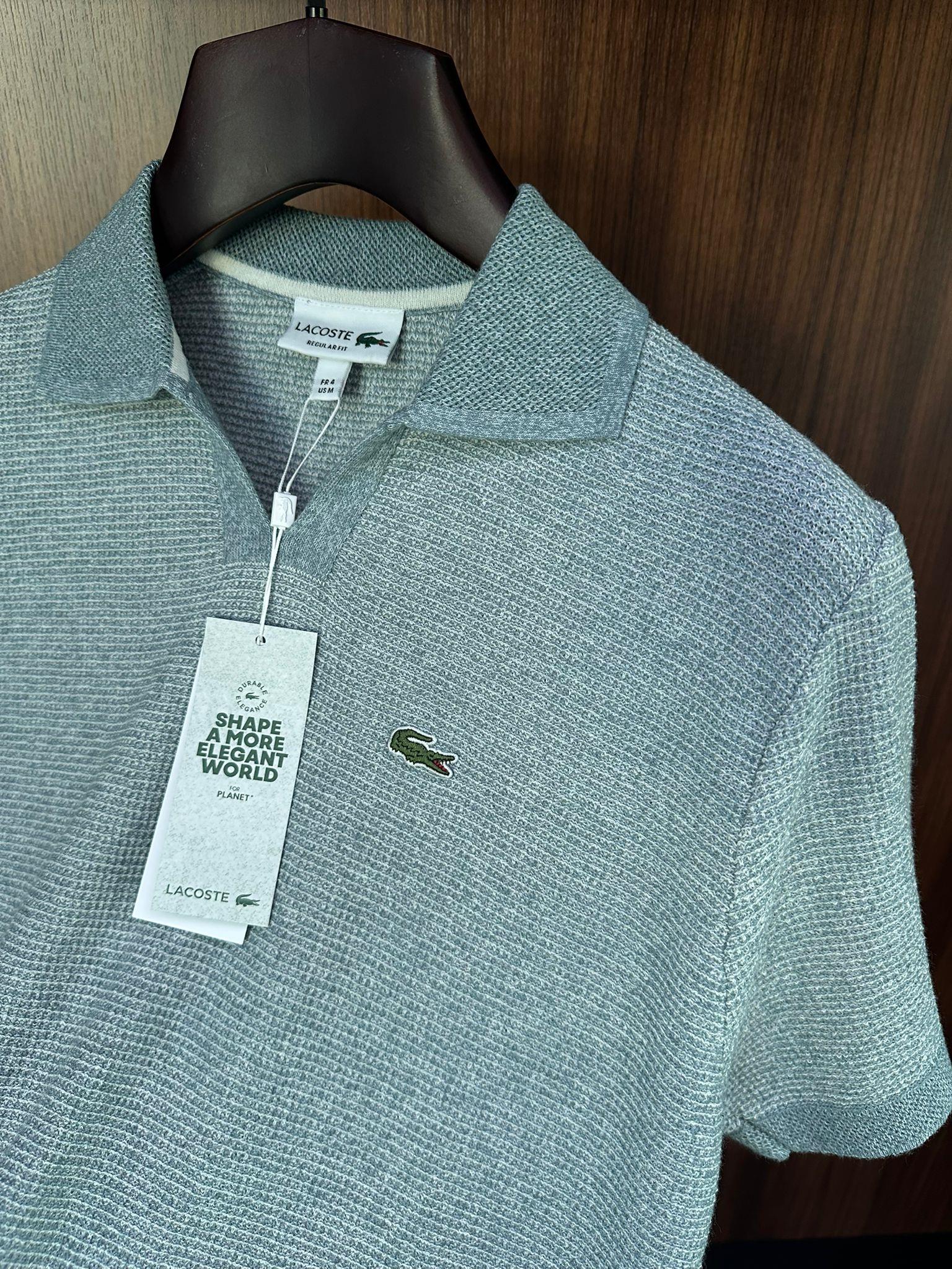 Nakış Marka Logolu Tonaton Yakalı Örme Triko T-Shirt