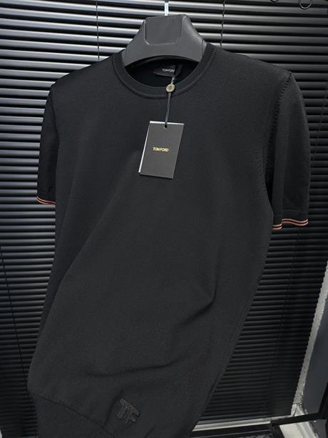 Şerit Kol Detaylı Basic Triko T-Shirt - Beyaz