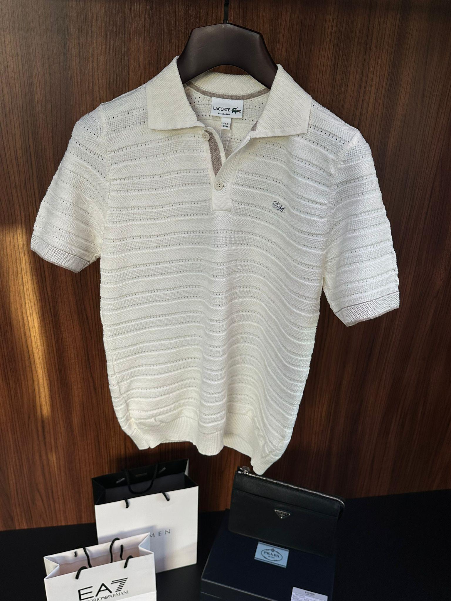 Tonaton Nakış Logolu Yatay Çizgili Yakalı Triko T-Shirt