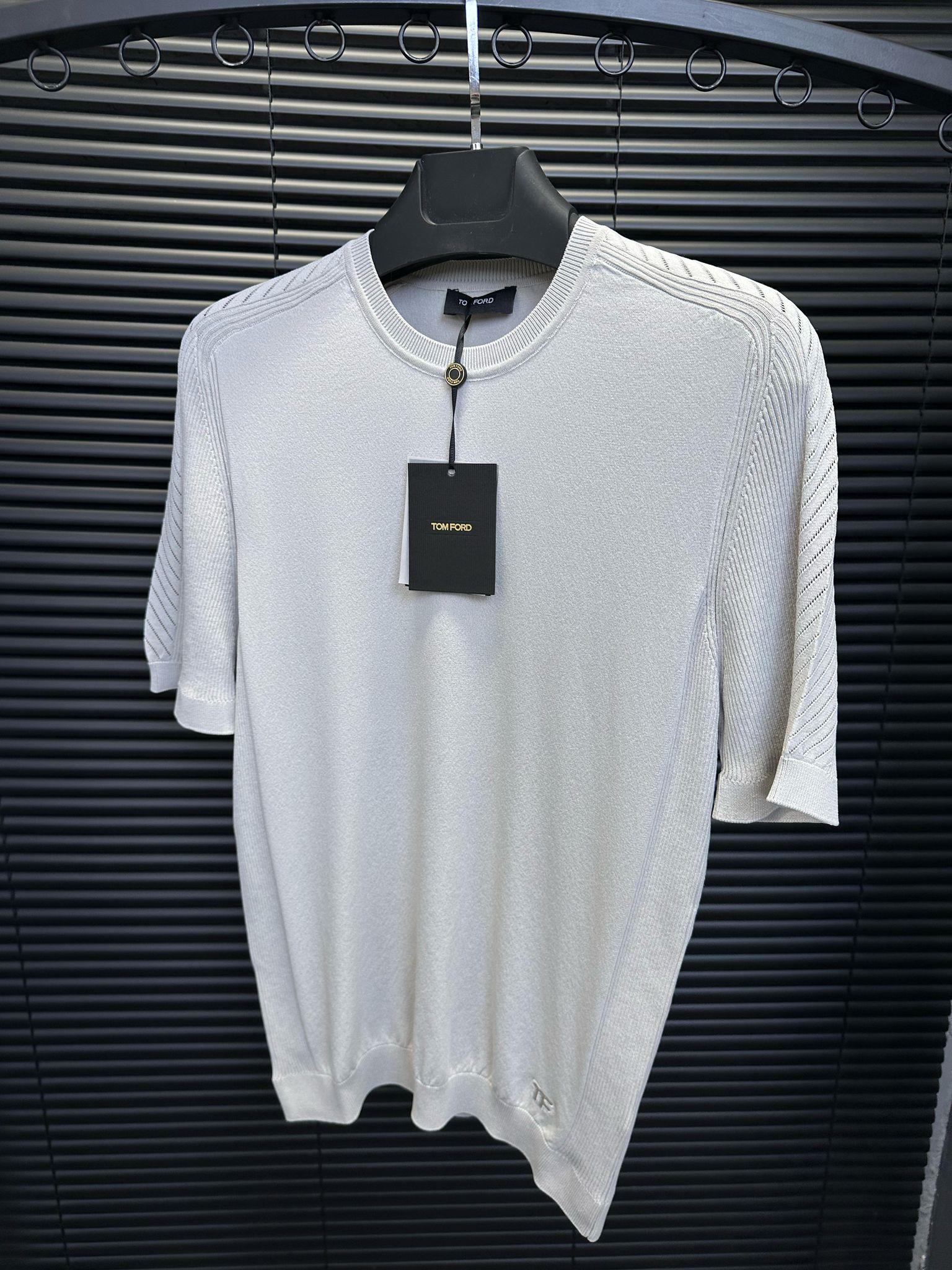Fitilli Basic Triko T-Shirt - Taş