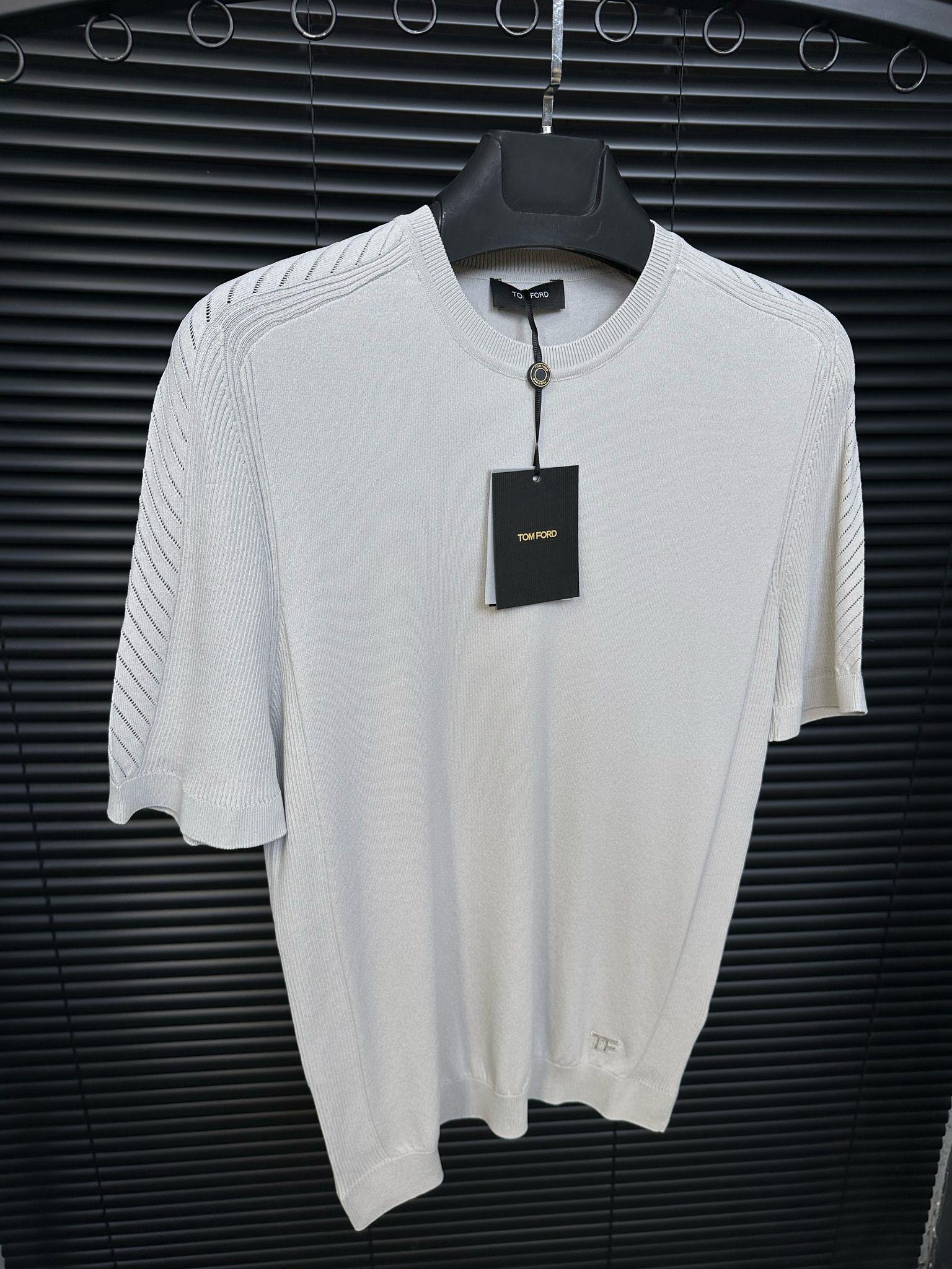Fitilli Basic Triko T-Shirt - Taş
