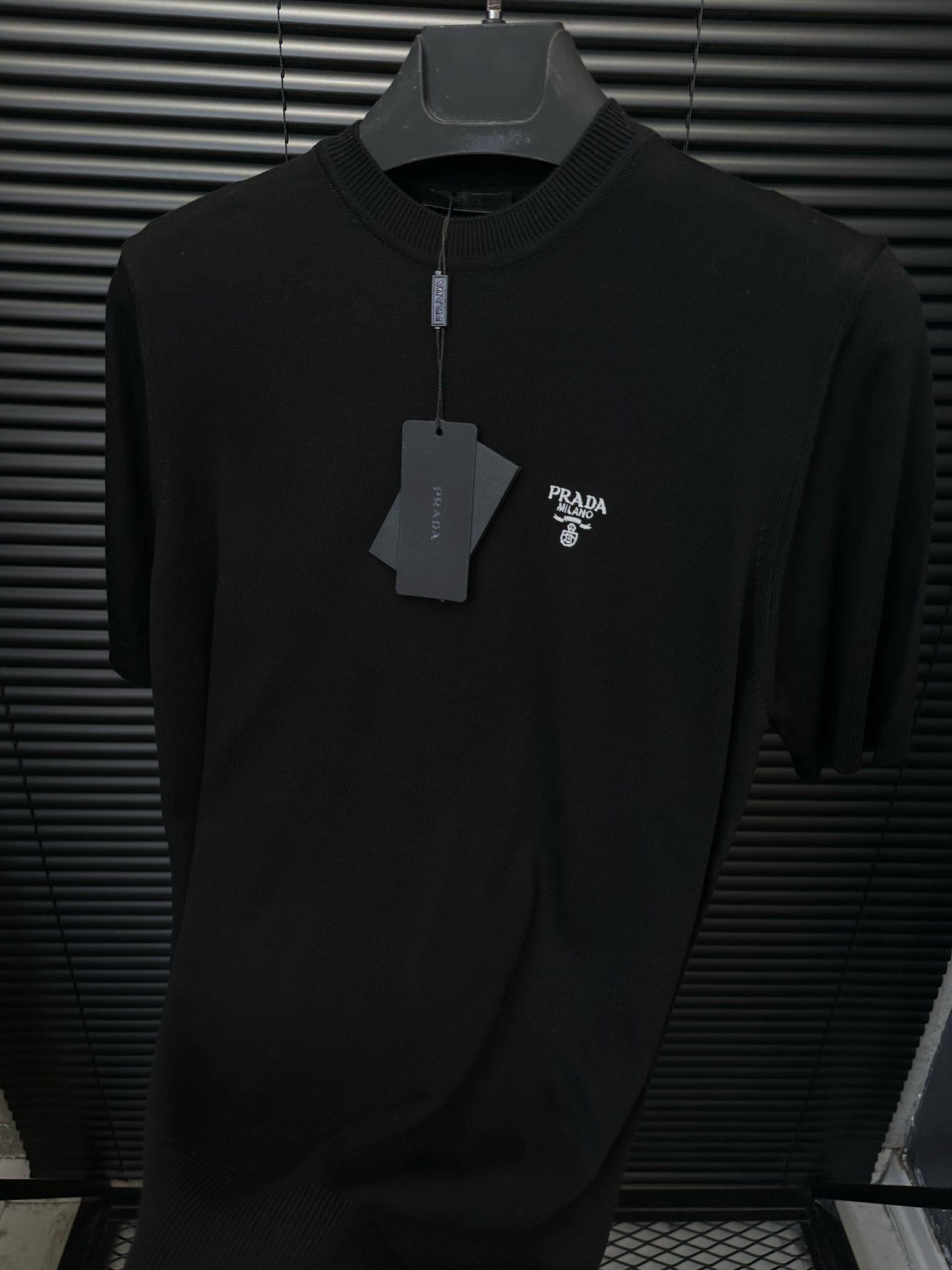 Nakış Logolu Triko T-Shirt