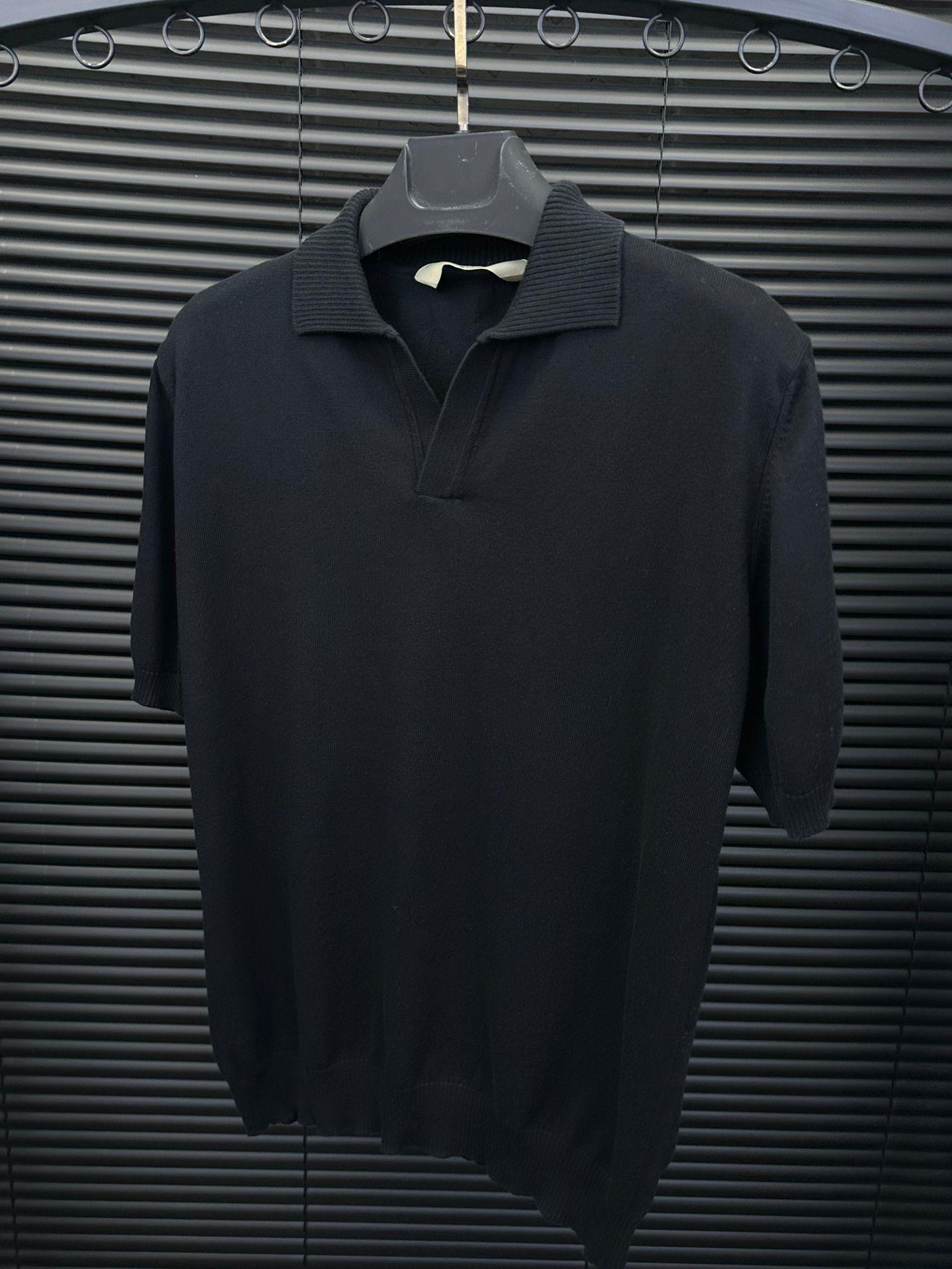 Triko Kumaş Yakalı T-Shirt