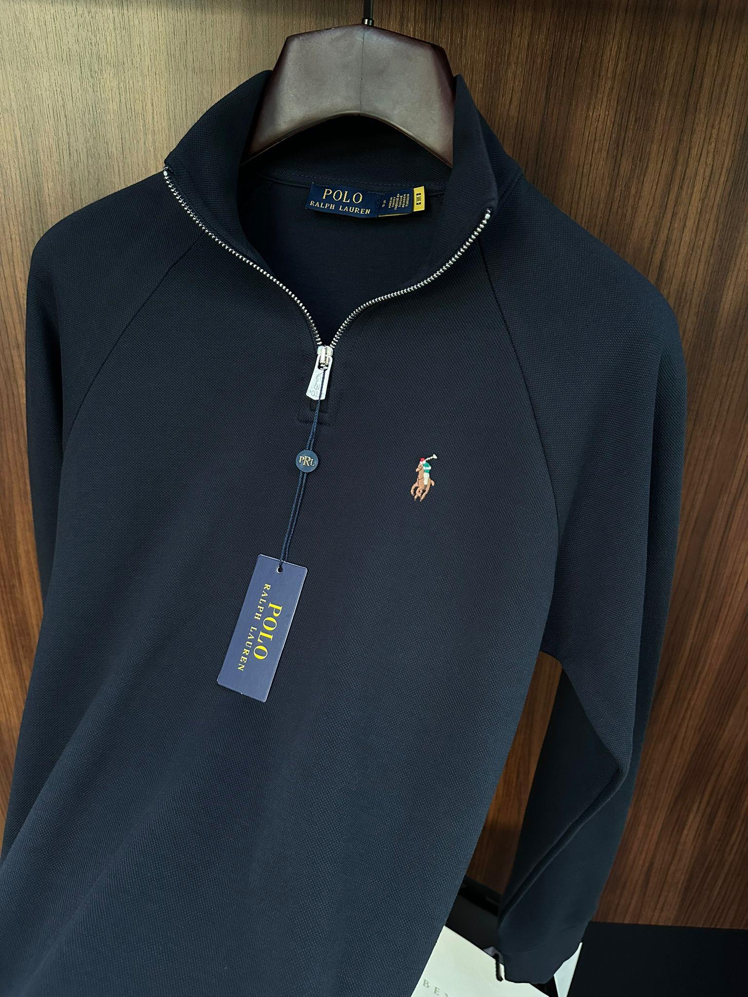 Nakış Logolu Yarım Fermuarlı Sweatshirt