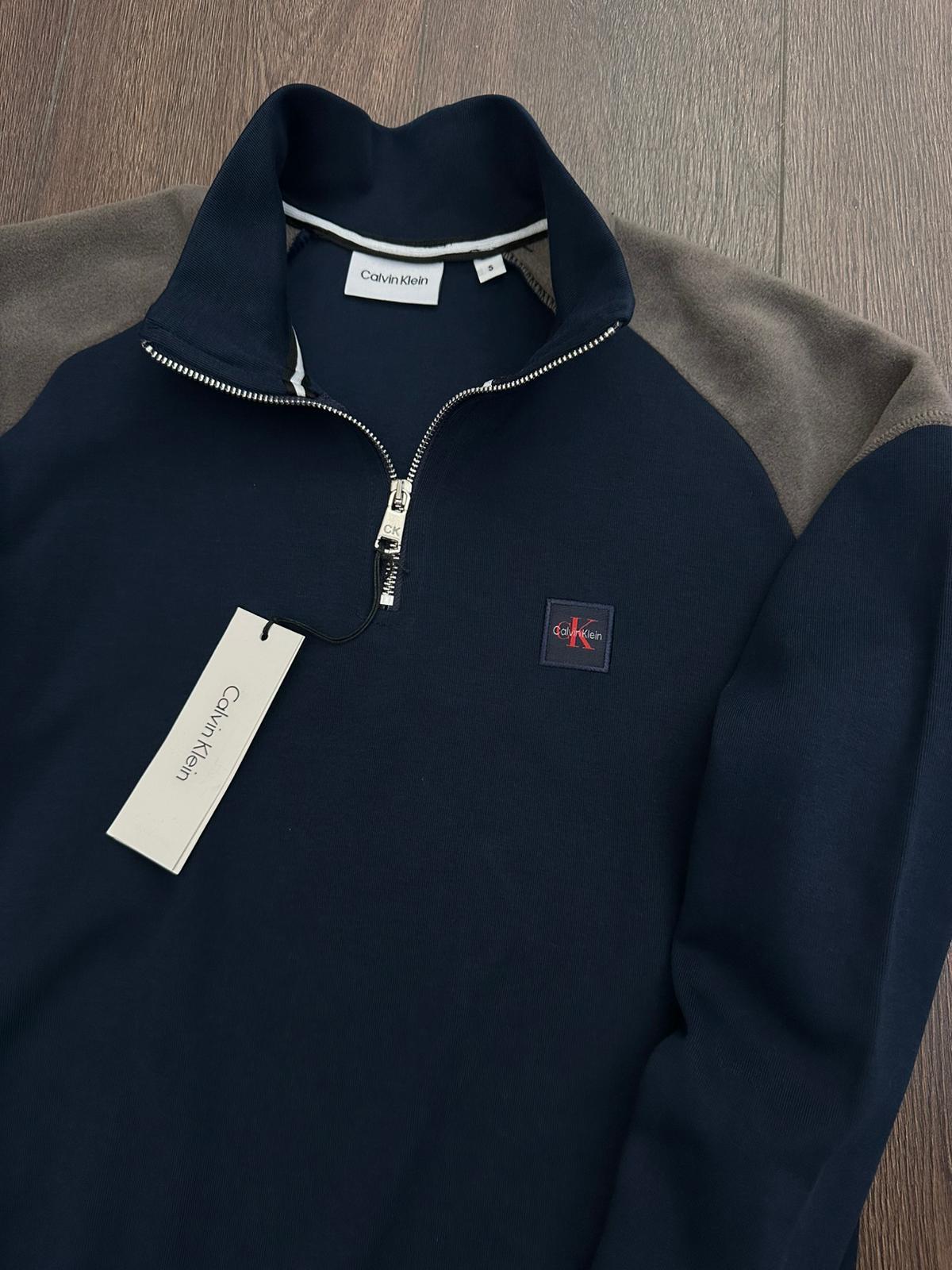 Nakış Logolu Yarım Fermuarlı Sweatshirt