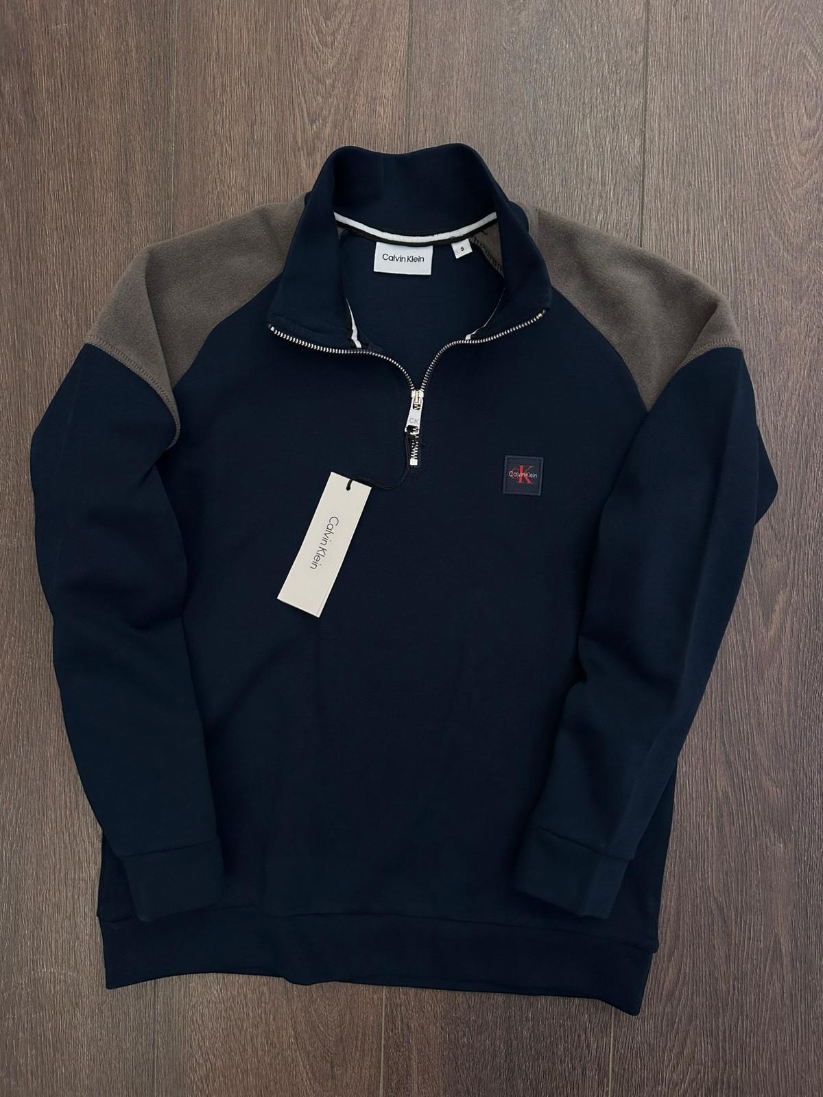 Nakış Logolu Yarım Fermuarlı Sweatshirt