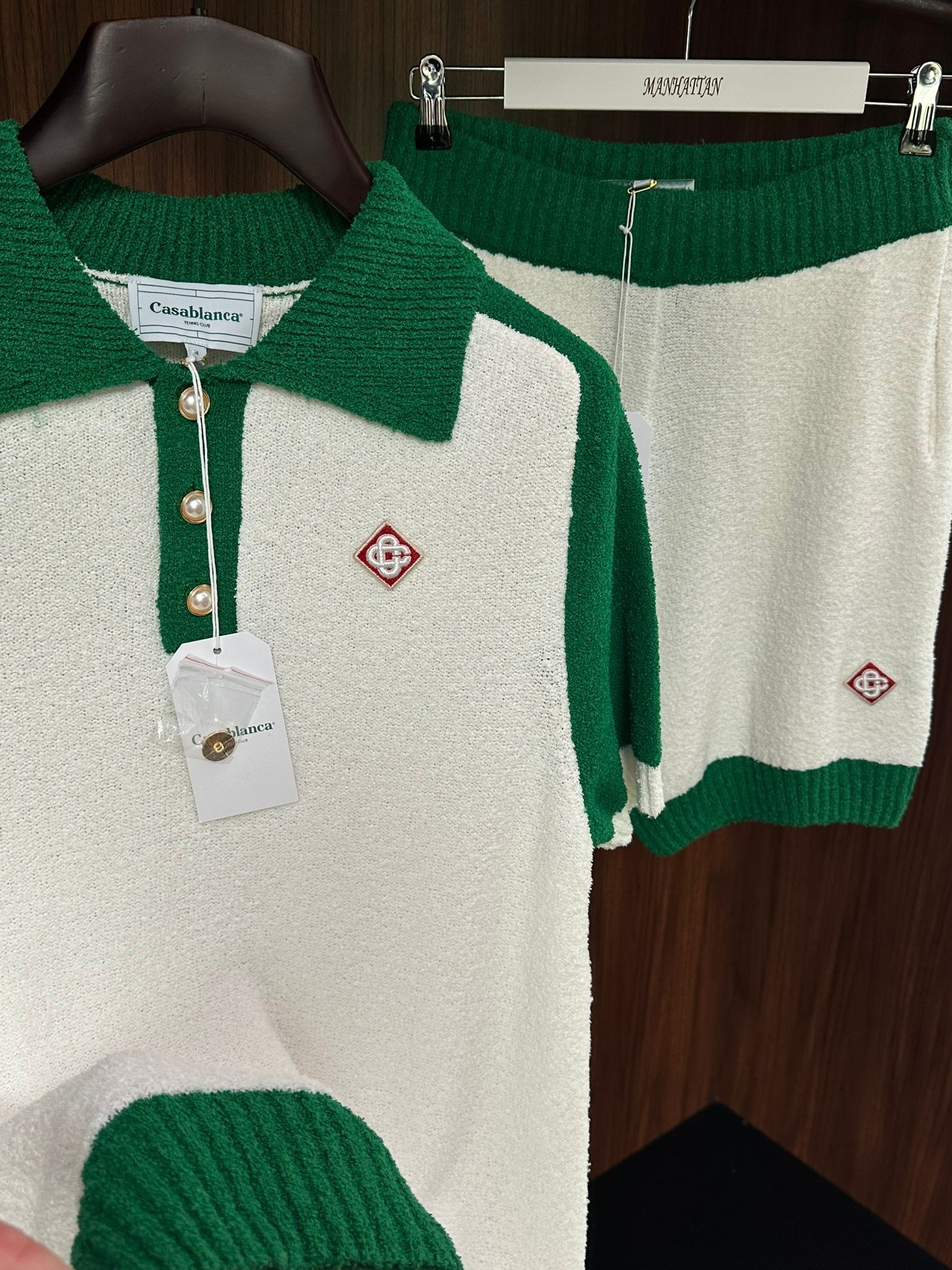 Havlu Kumaş Nakış Logolu Yakalı T-Shirt & Şort Takım