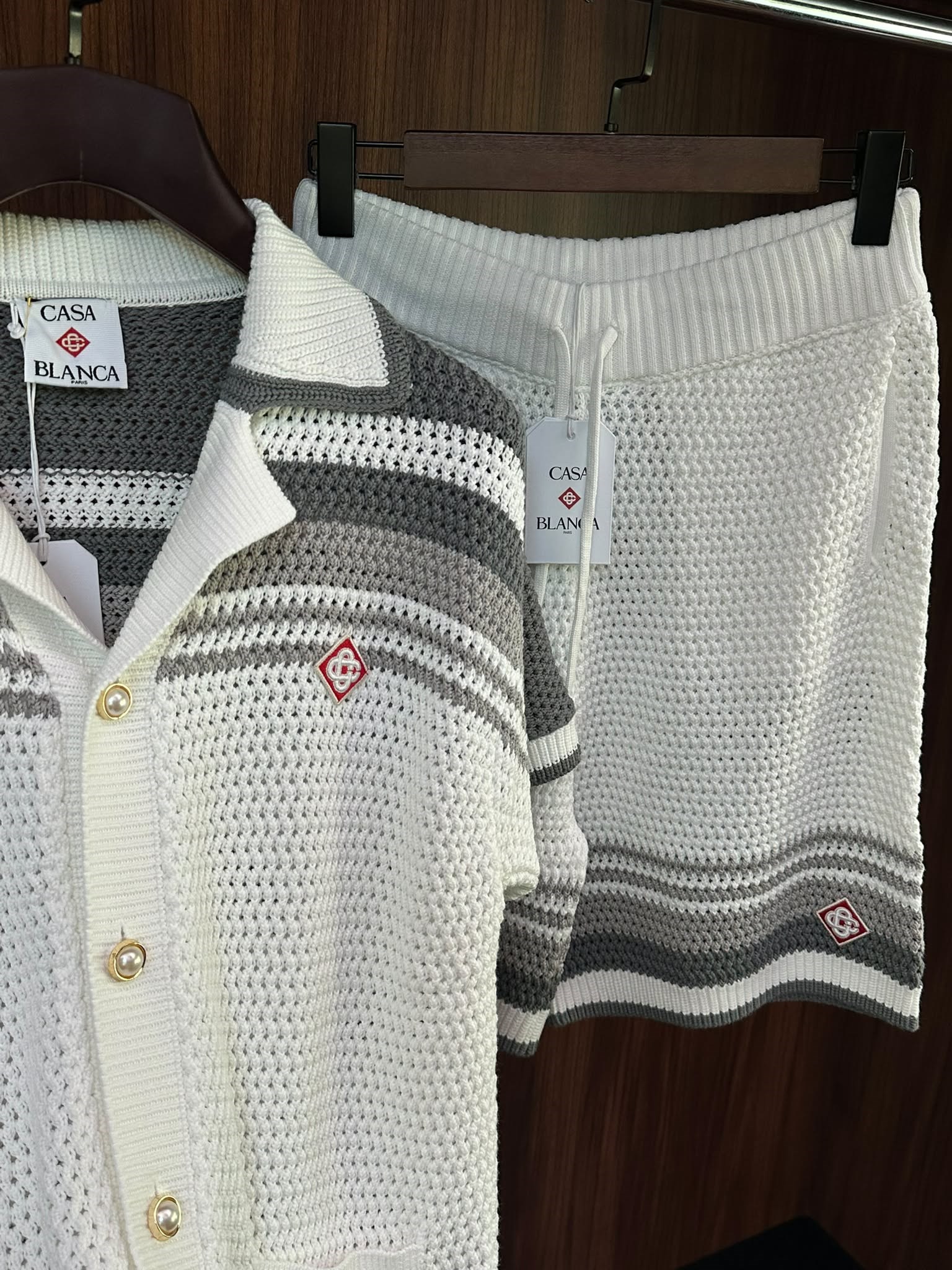 Polo Knit Shorts Suits