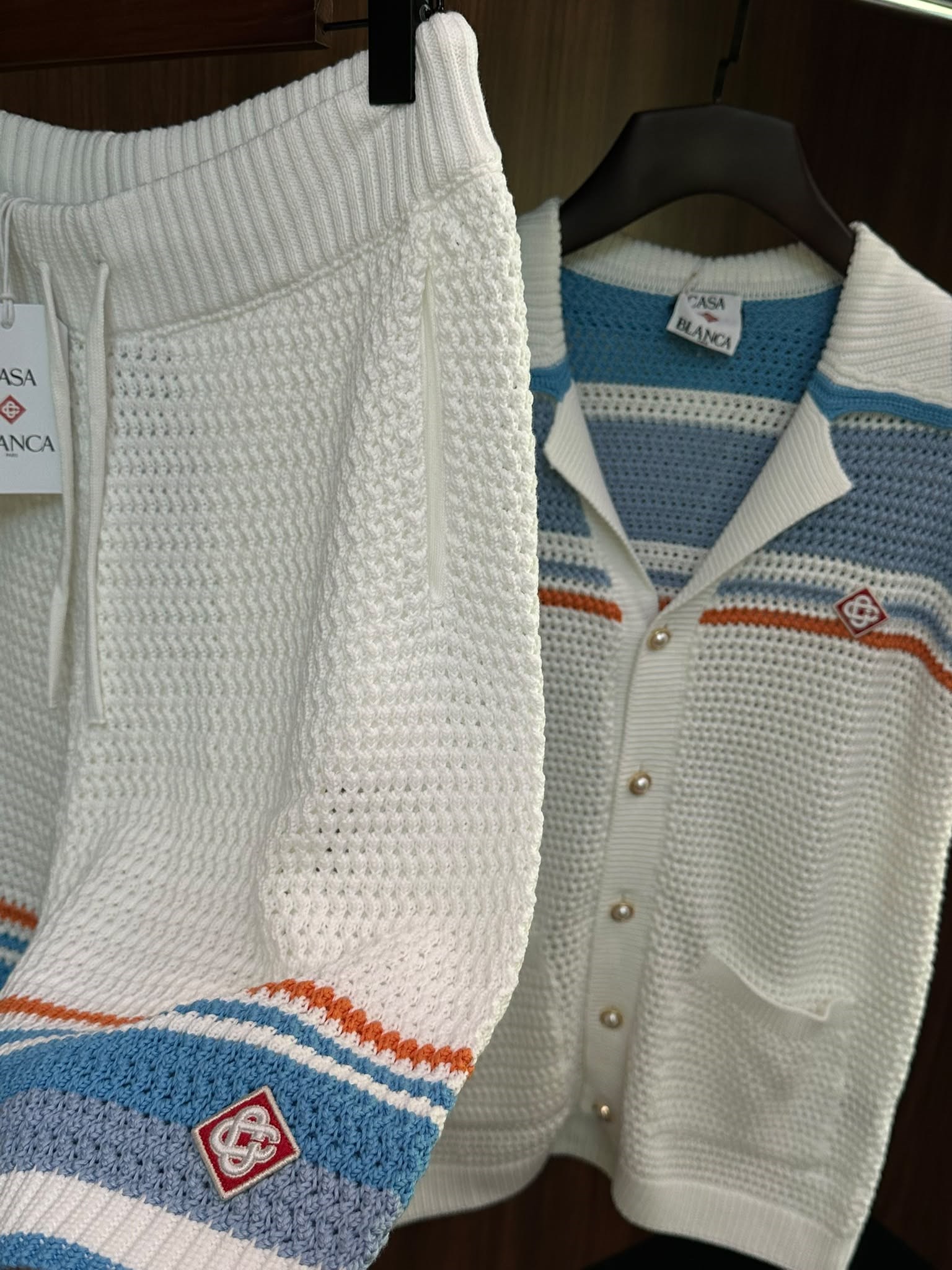Polo Knit Shorts Suits