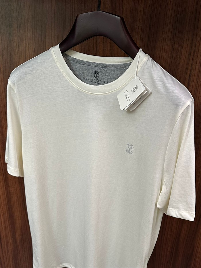 Baskı Logolu Bisiklet Yaka T-Shirt