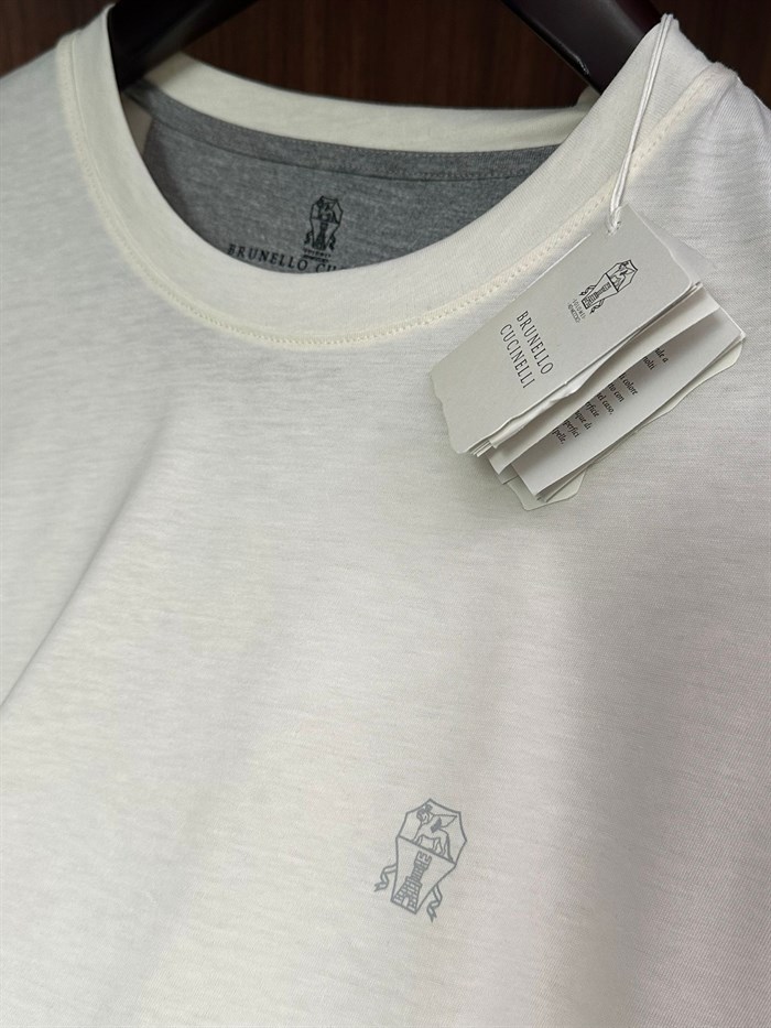 Baskı Logolu Bisiklet Yaka T-Shirt