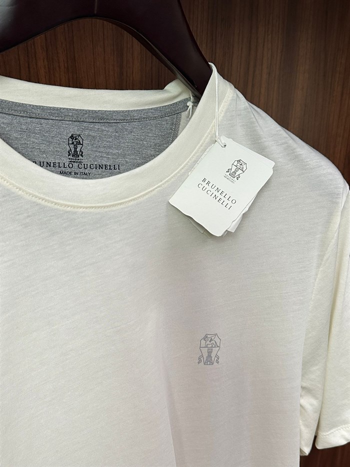 Baskı Logolu Bisiklet Yaka T-Shirt