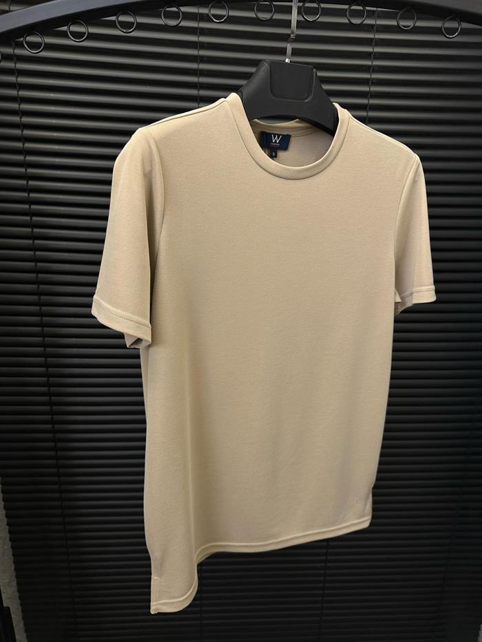 Bel Nakış Detaylı Basic T-Shirt