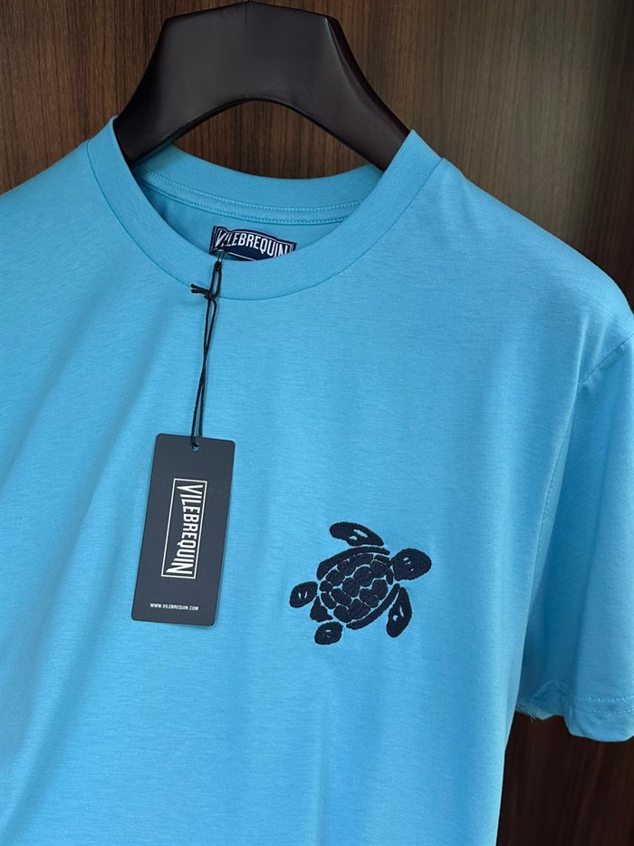 Caretta Nakış Logolu Bisiklet Yaka T-Shirt