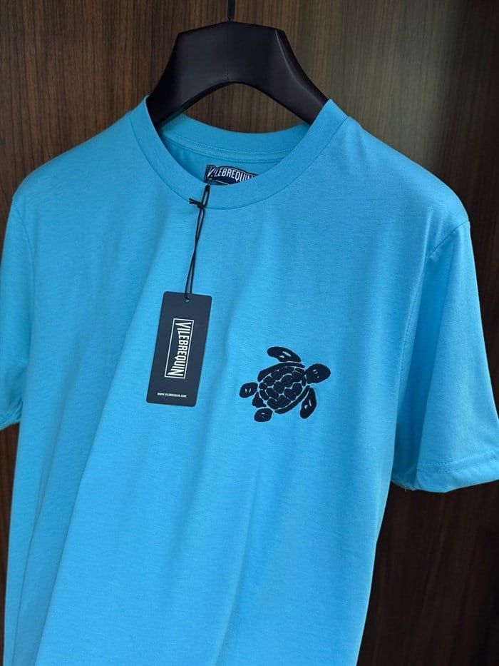 Caretta Nakış Logolu Bisiklet Yaka T-Shirt