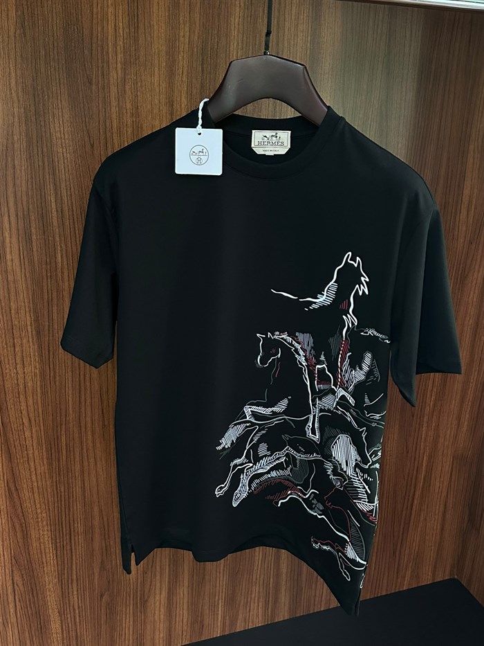 Cavalcade Printed Bisiklet Yaka T-Shirt